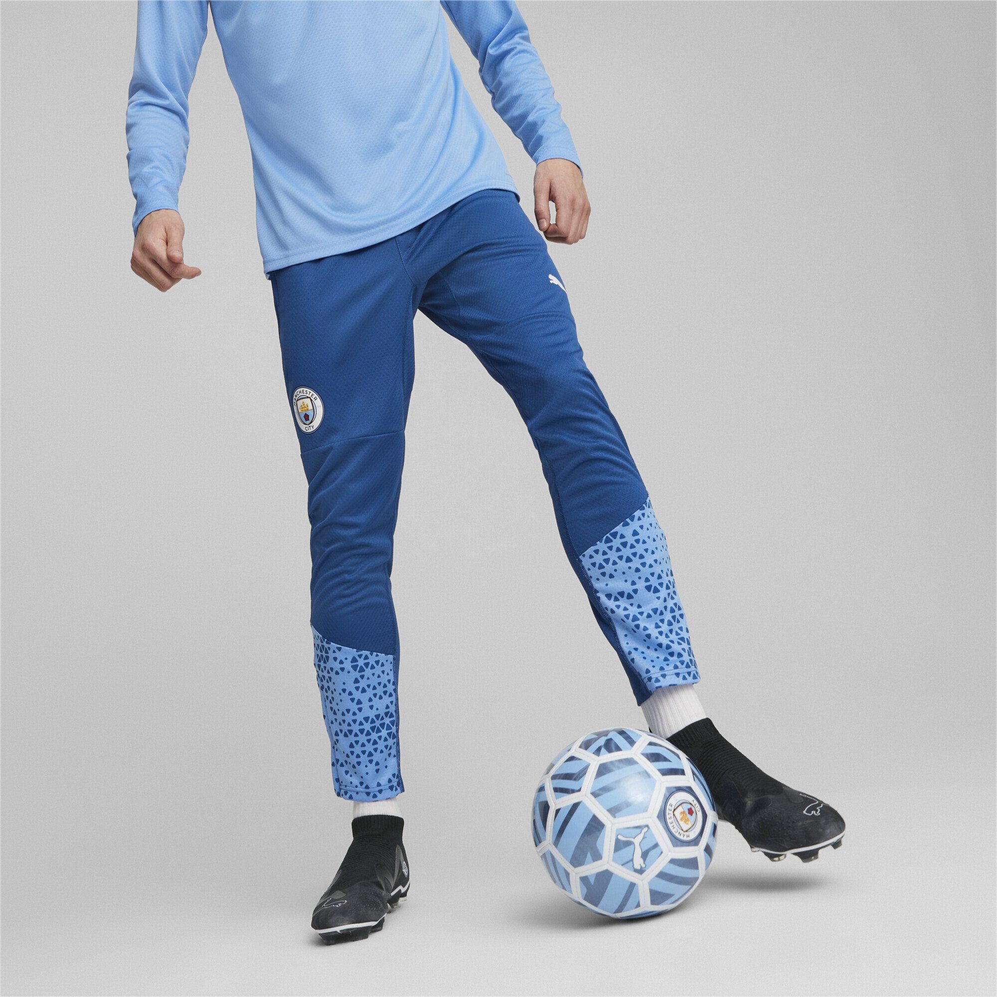 Blue Herren Light PUMA Sporthose Manchester City Lake Team Fußball-Trainingshose