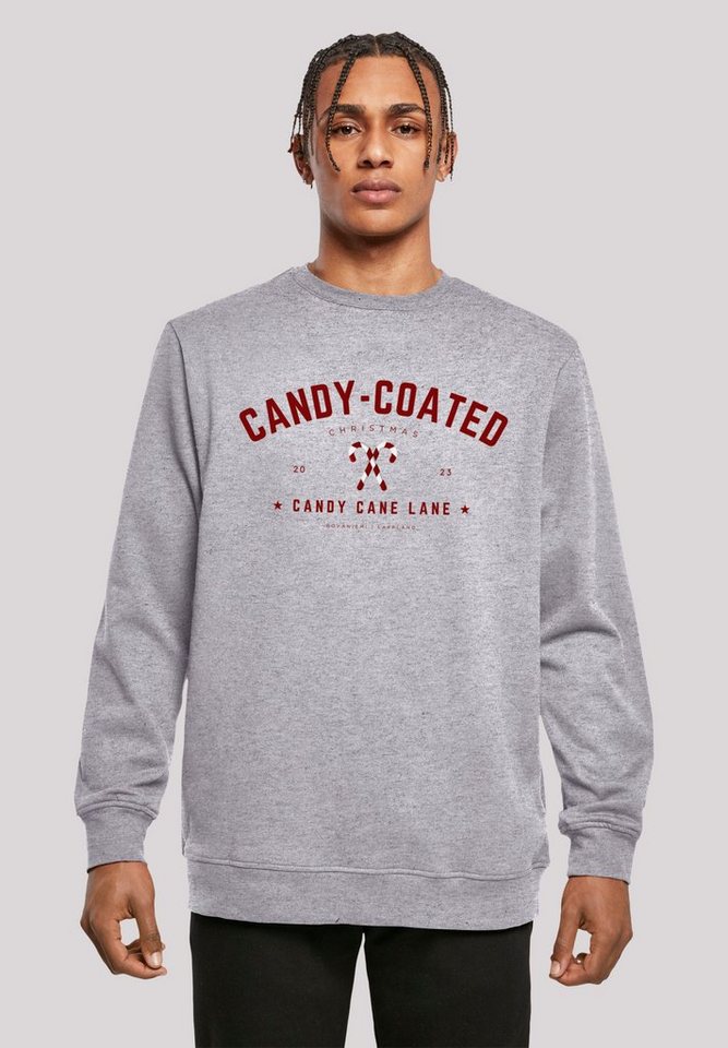 F4NT4STIC Sweatshirt Weihnachten Candy Coated Christmas Weihnachten,  Geschenk, Logo, Komfortabler Sweater mit Crewneck-Ausschnitt