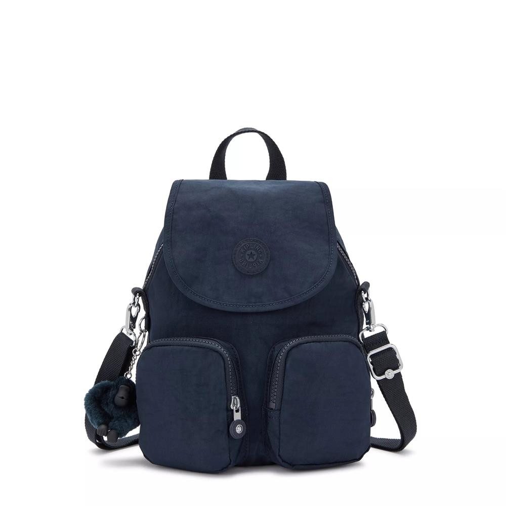 KIPLING Schultertasche FIREFLY UP, kleiner Rucksack, Blue Bleu 2 (blau), wandelbar zur Schultertasche