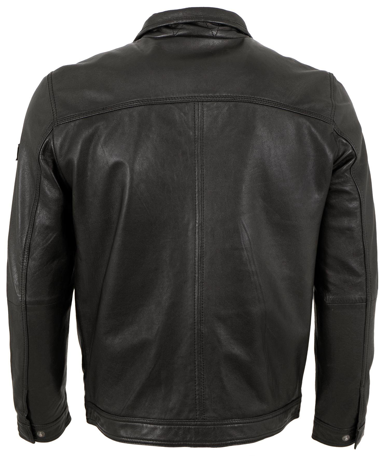 Otto Kern Lederjacke Men-103 OTTO KERN- Herren Echtleder Lederjacke Lammnappa schwarz