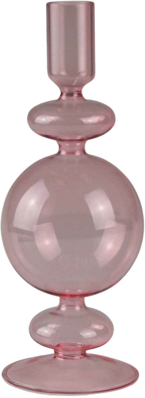 AM Design Kerzenständer Kerzenhalter mit kunstvollen Ausbuchtungen (1 St), Stabkerzenhalter aus Glas, Dekoobjekt