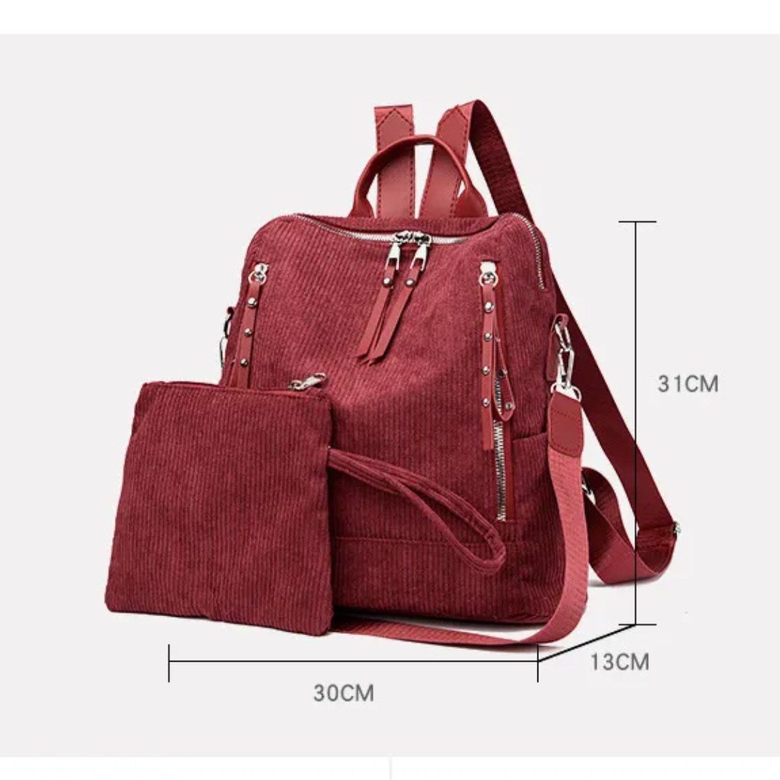 einer mit Shopping, rot Cityrucksack Sport (Freizeit Arbeit Schulrucksack Reise Damenrucksack für Schule kleinen Freizeitrucksack Konzert einer Wertgegenstände kleinen SHG Tasche Ordnungshelfer mit als Uni Tagesrucksack Ordnungshelfer), als Tasche