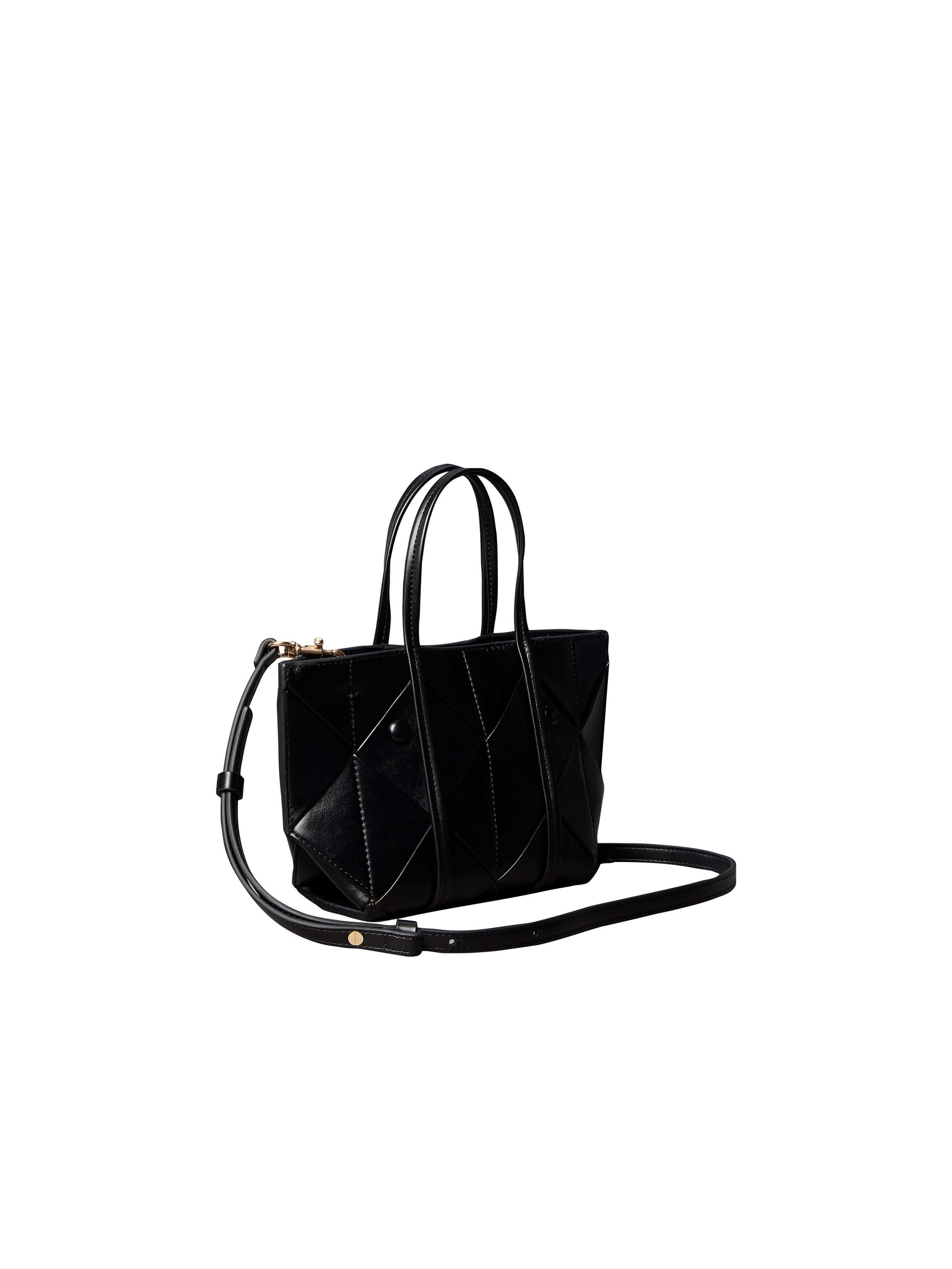 Calvin Klein Tragetasche WOVEN MINI TOTE CROSSBODY (2-tlg), kleine Damen Handtasche, Umhängetasche, Schultertasche