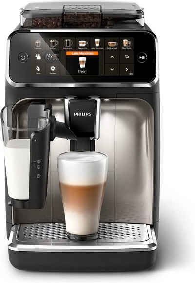 Philips Kaffeevollautomat Series 5400 Kaffeevollautomat LatteGo Milchaufschäumer Display, Kaffeeautomat Cafemaschine Kaffeemaschine mi Mahlwerk Vollautomat Cafe