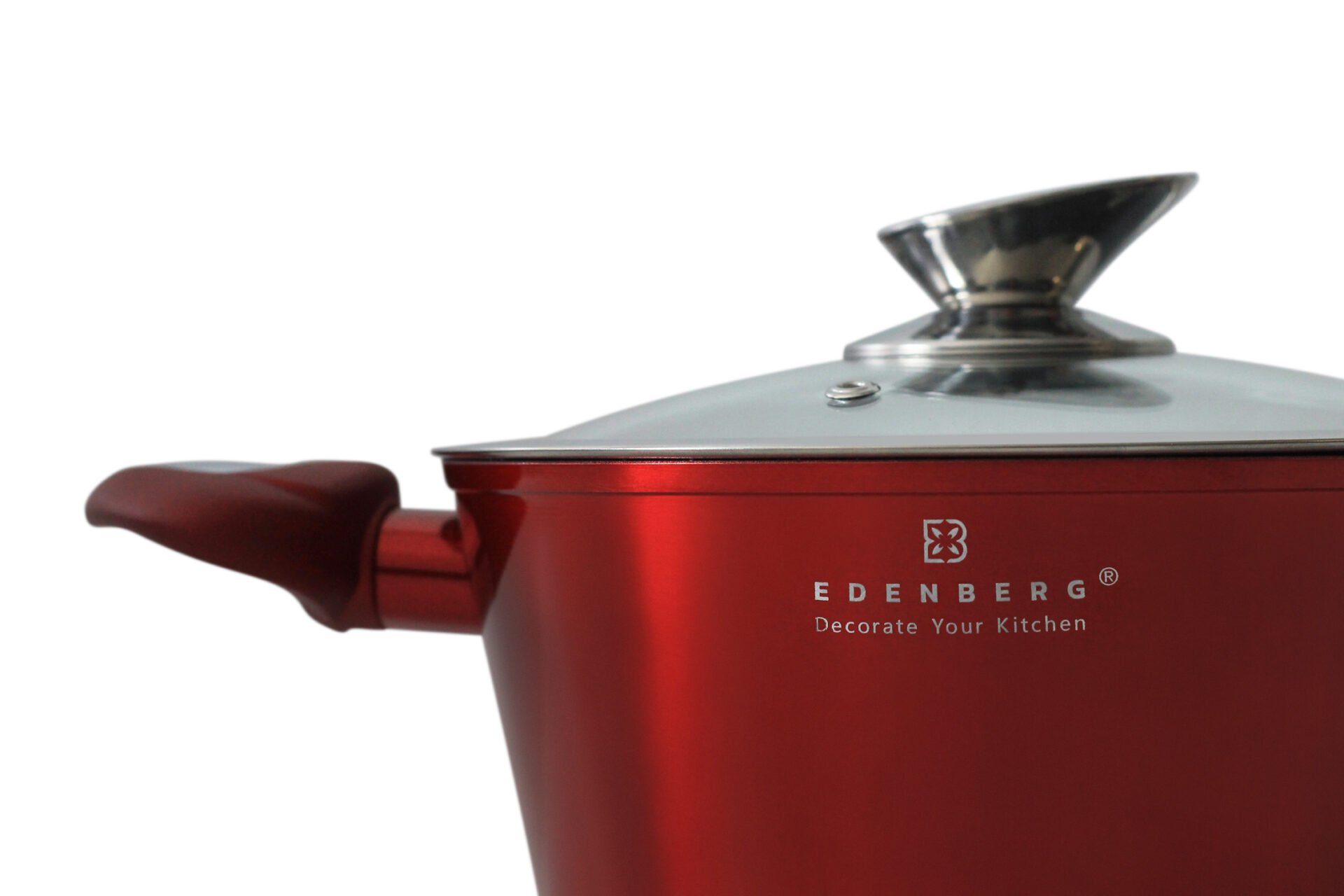 Edenberg Topf-Set Klassische schwarze Töpfe, in 4 verschiedenen Größen und in 4 Farben, Aluminium, Keramik (Gönnen Sie sich stilvolles Kochen auf höchstem Niveau – mit diesem eleganten Topfset, das Design, Qualität und Funktionalität perfekt vereint., 8-tlg., Zeitloses Design des Topfsets. Eine ideale Geschenkidee)