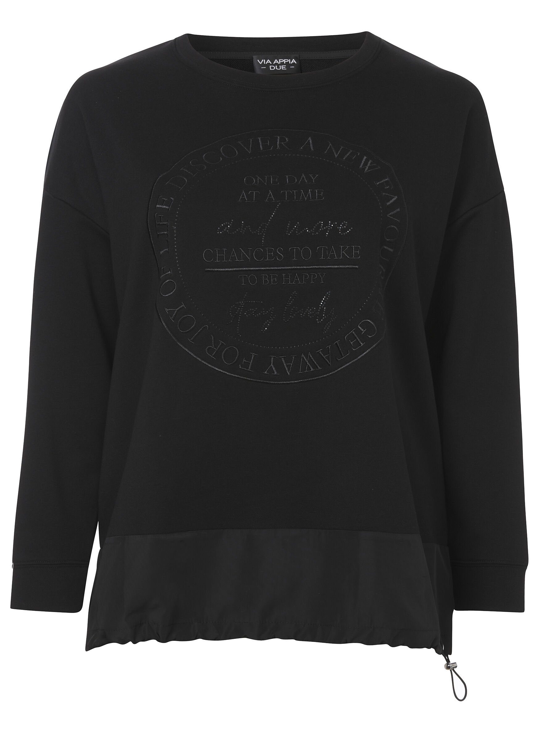 T-shirts lange mouw groen Via Appia Due main image 1