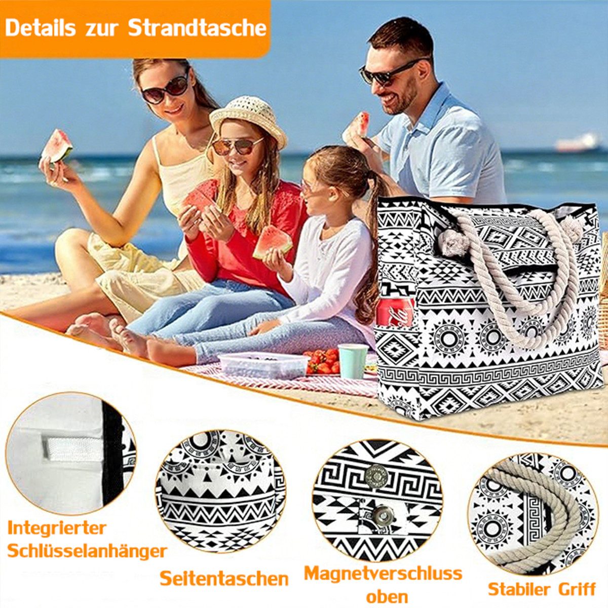 ZEUOPQ Strandtasche Groß Badetasche,Abdichtung,großer Raum,bequemes & günstig online kaufen