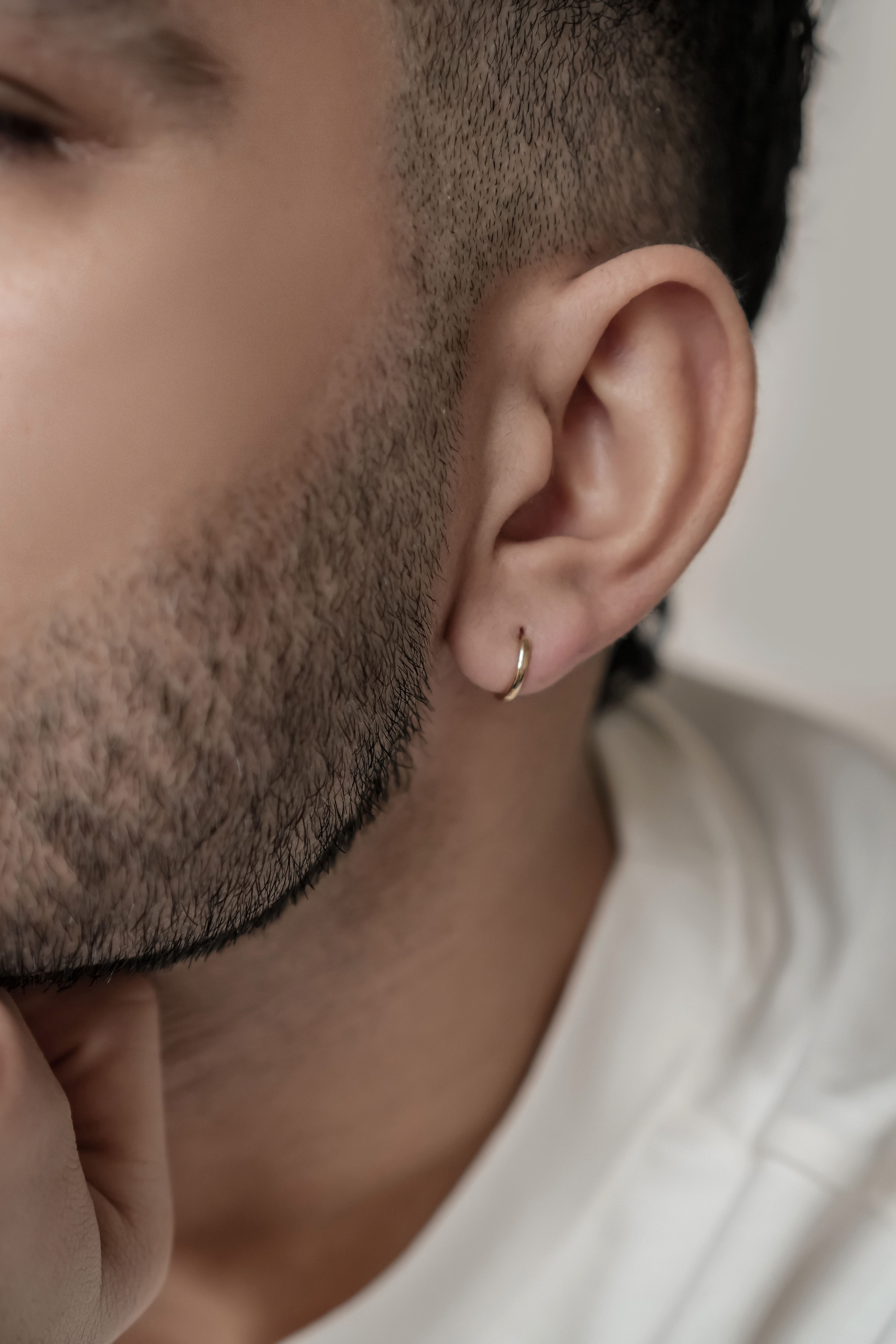 Dear Me Paar Creolen Herren Ohrringe 585er Gelbgold Weißgold, Klein/Groß, B günstig online kaufen