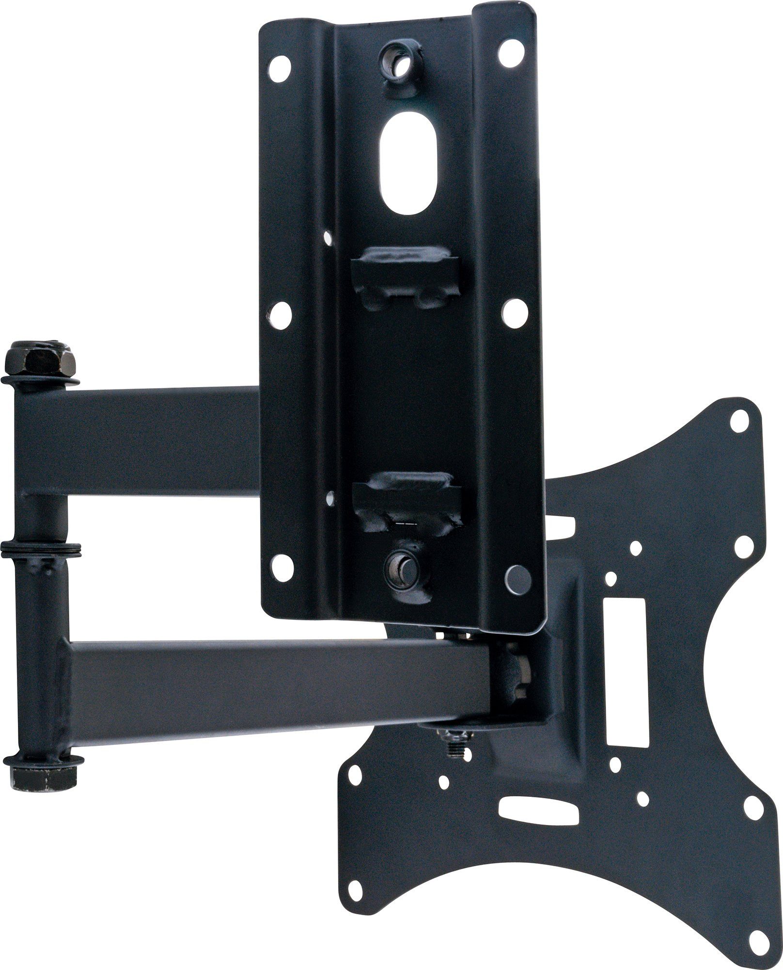 Schwaiger TV-Wandhalterung LWH050 011, (bis 42 Zoll, neigbar, schwenkbar, bis 30kg, bis 200x200mm, integrierte Kabelführung, schwarz) – Bild 5 von 5