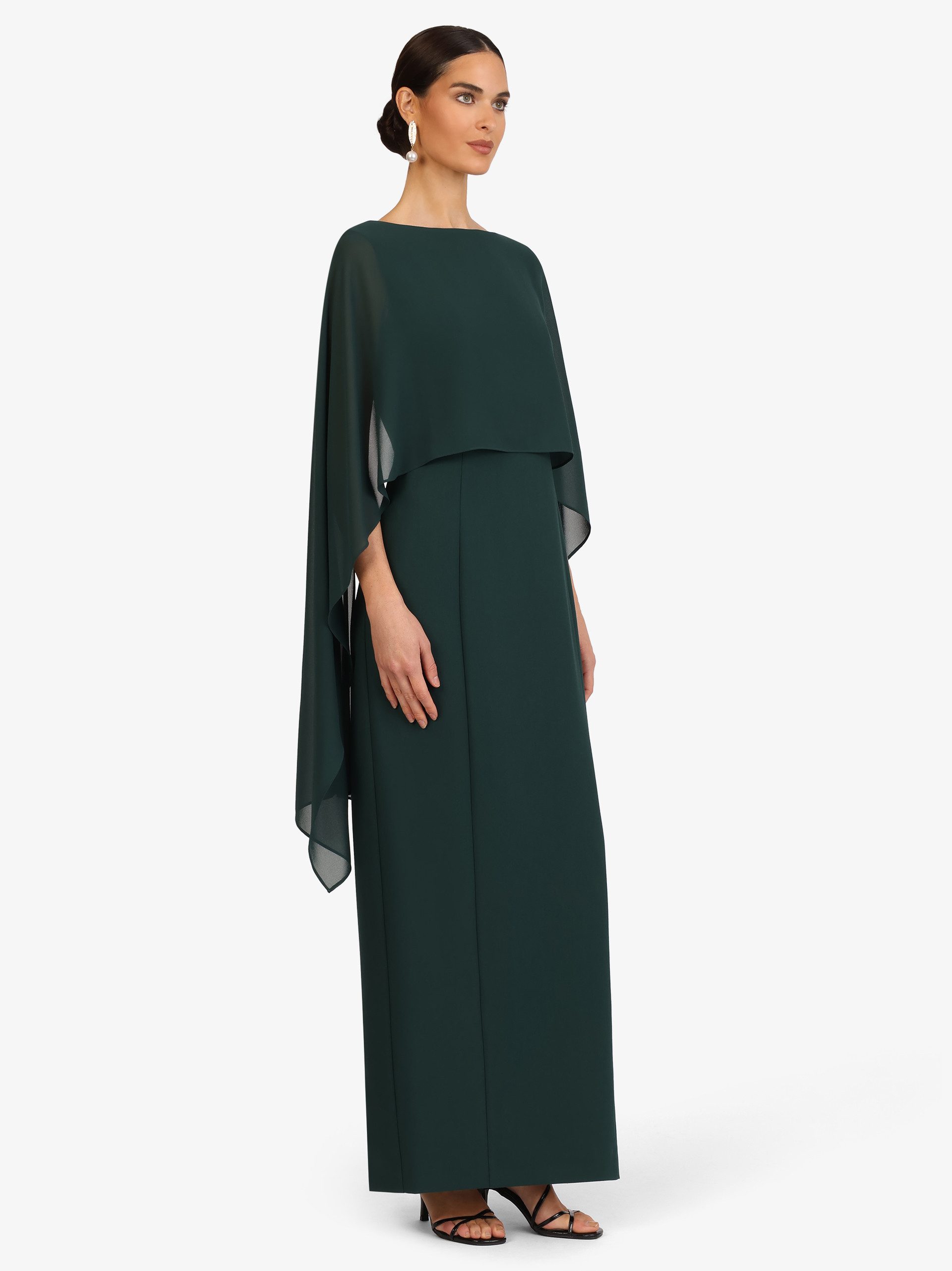 Kraimod Abendkleid mit Tüllärmeln und tiefem Rückenausschnitt