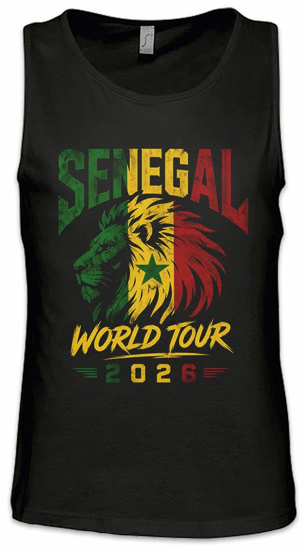 Urban Backwoods Tanktop Team Senegal 3 Ärmelloses T-Shirt Dakar Teranga Baobab Sabar Fußball Soccer Football Turnier 2026