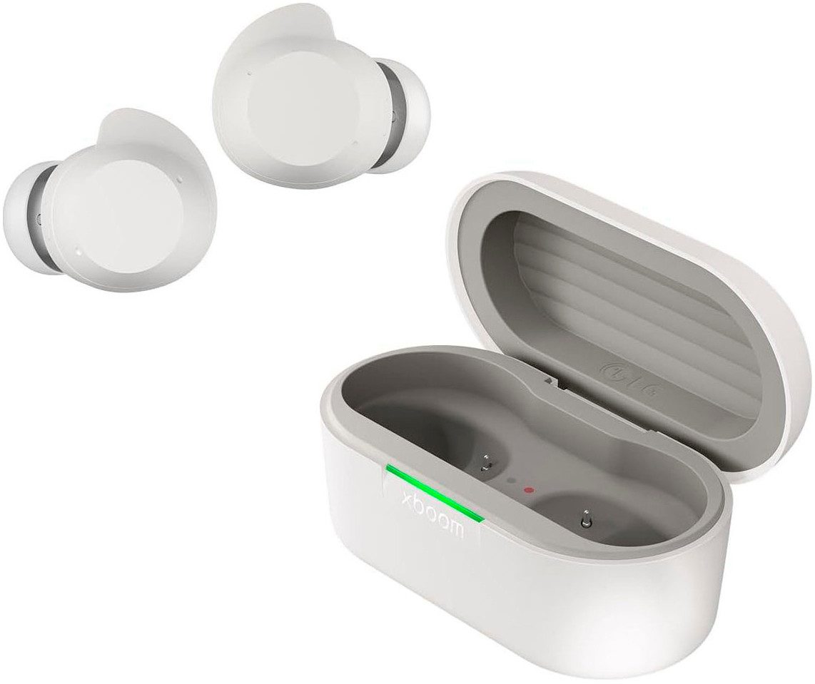 Valentinstagsgeschenk LG xboom Buds wireless In-Ear-Kopfhörer (Active Noise Cancelling (ANC), Google Assistant, Siri, Bluetooth, In-Ear-Kopfhörer mit