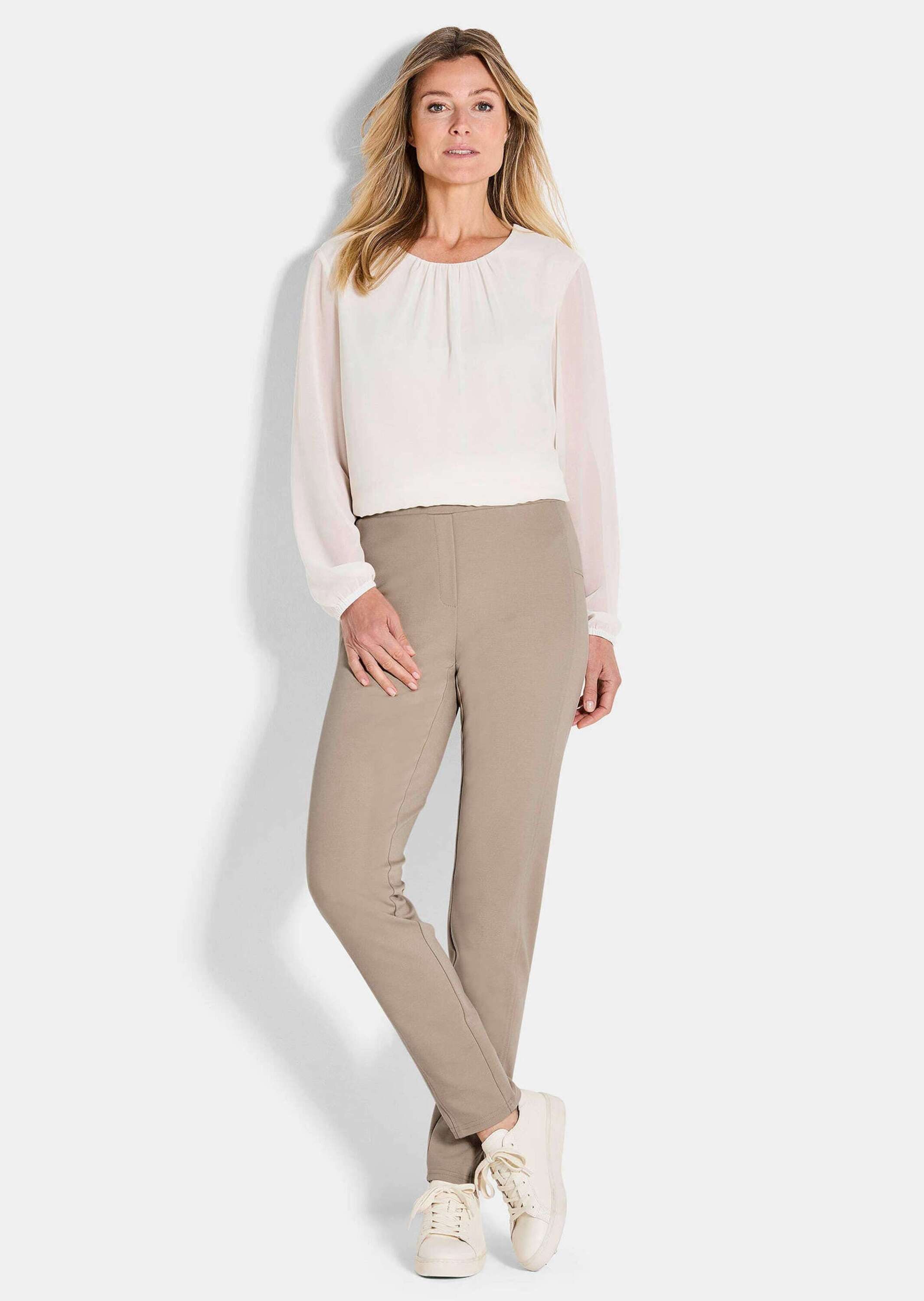 GOLDNER Schlupfhose Kurzgröße: Slim Fit Hose BELLA mit Schlupfbund Schmal g günstig online kaufen