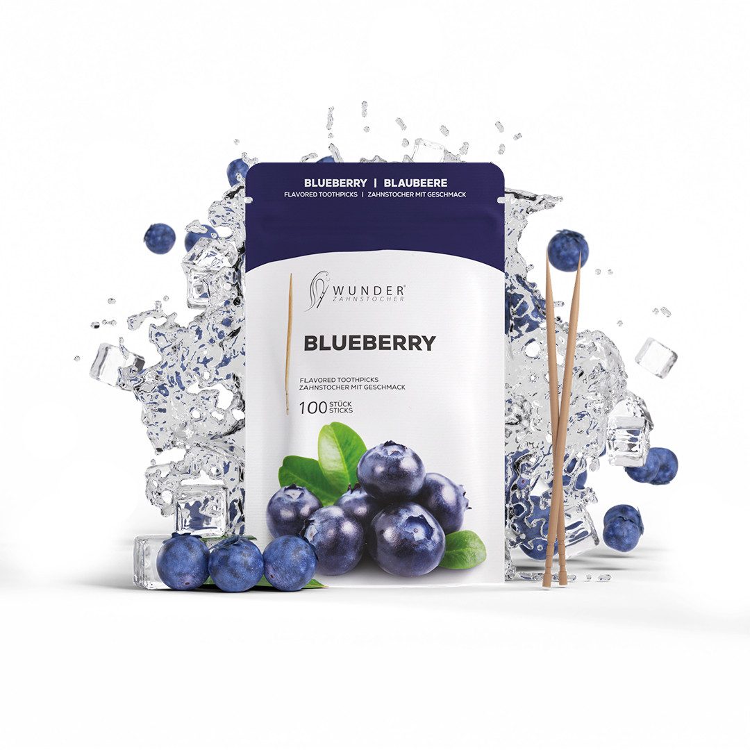 Wunder Zahnstocher Mundpflegecenter Wunder Zahnstocher mit Geschmack - Refill Pack - Blaubeere