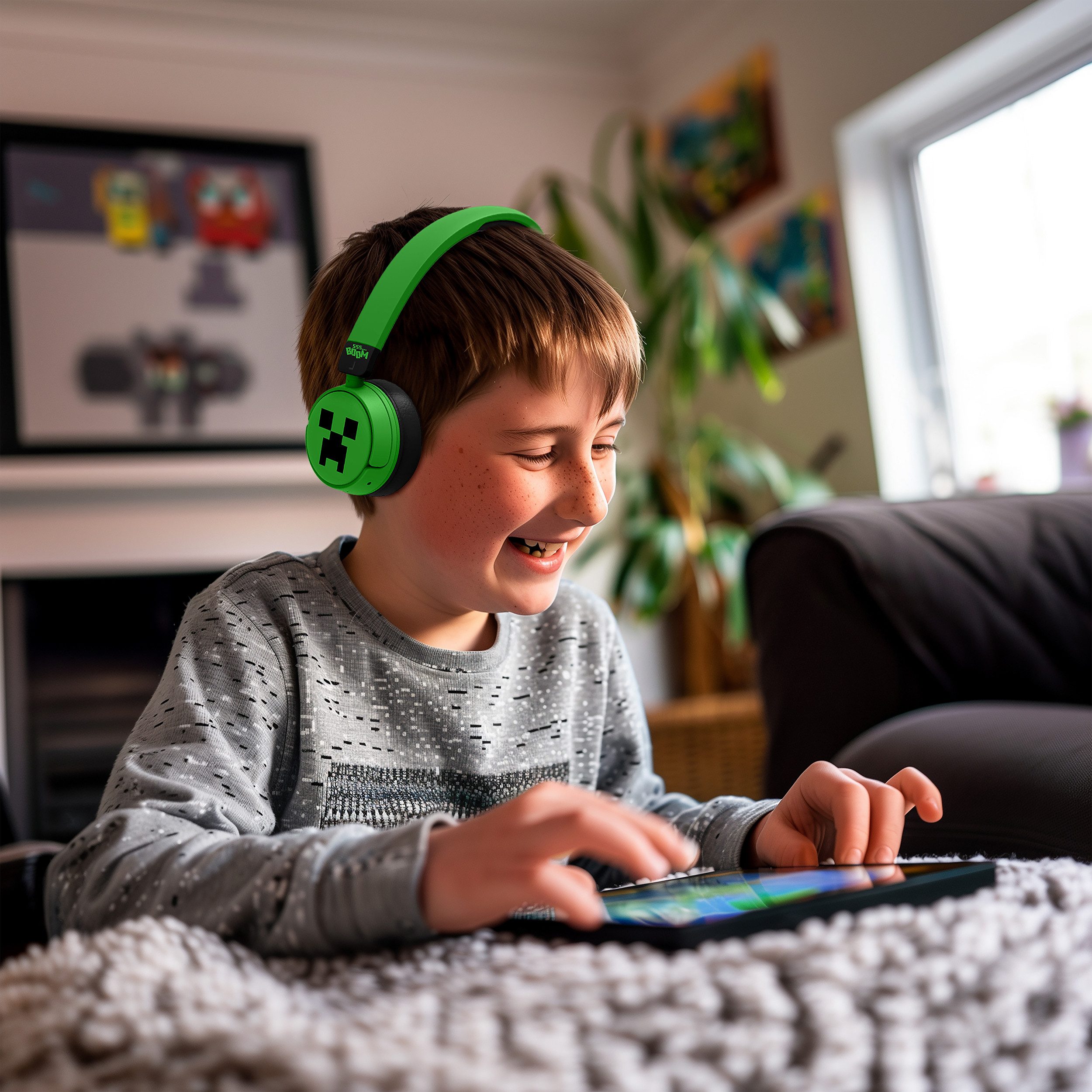 OTL Minecraft Creeper Kinderkopfhörer mit Lautstärkebegrenzung Kinder-Kopfhörer (kindgerechte Lautstärkebegrenzung)