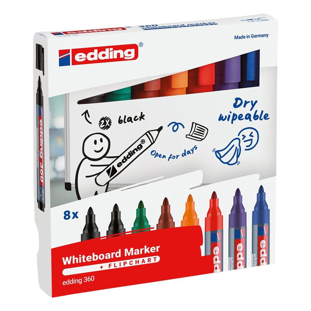 edding Whiteboard Marker, (8-tlg), Strichstärke 1,5-3 mm