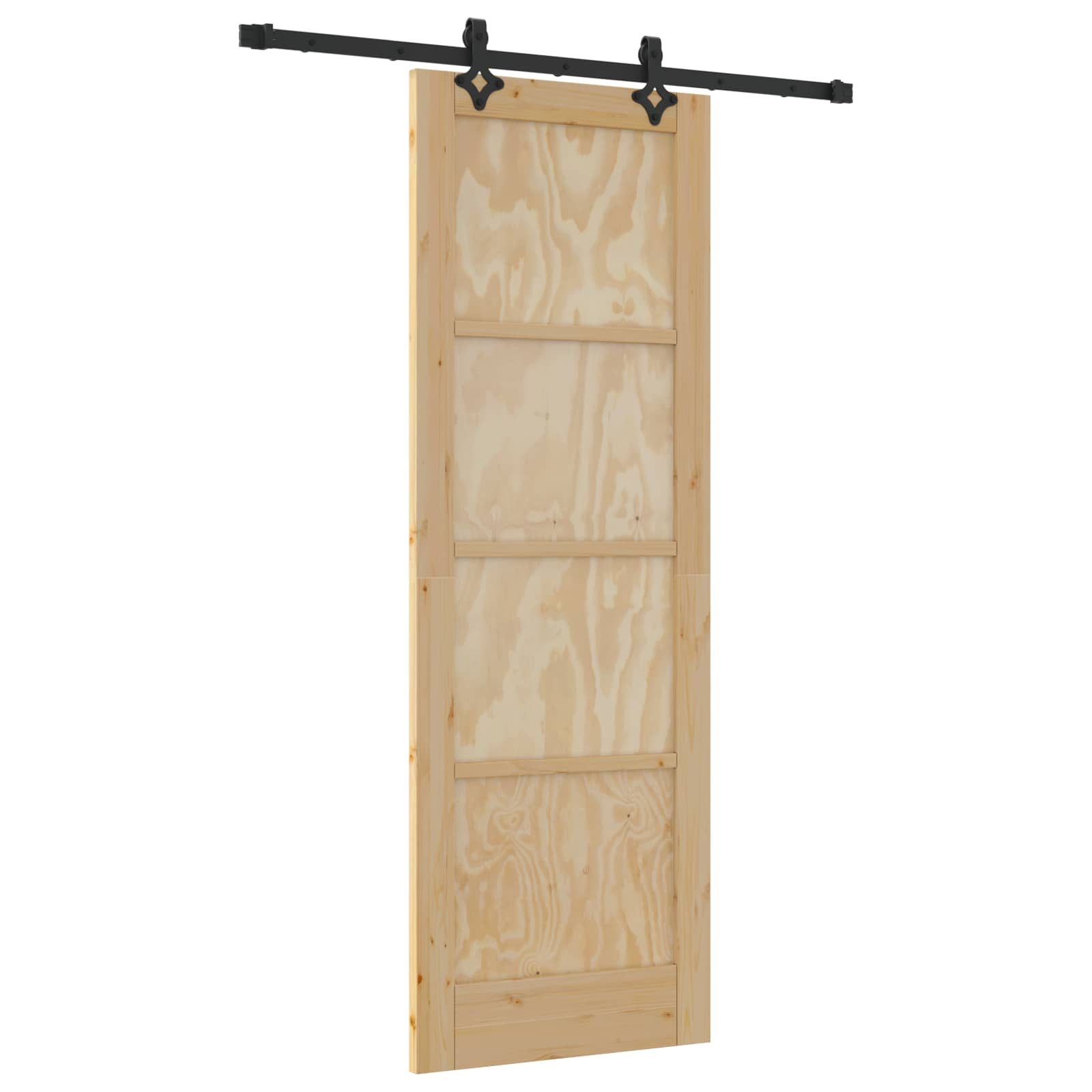 vidaXL Haustür Schiebetür ORKDAL 73,5 x 211 cm Massives Kiefernholz Natur (1-St)