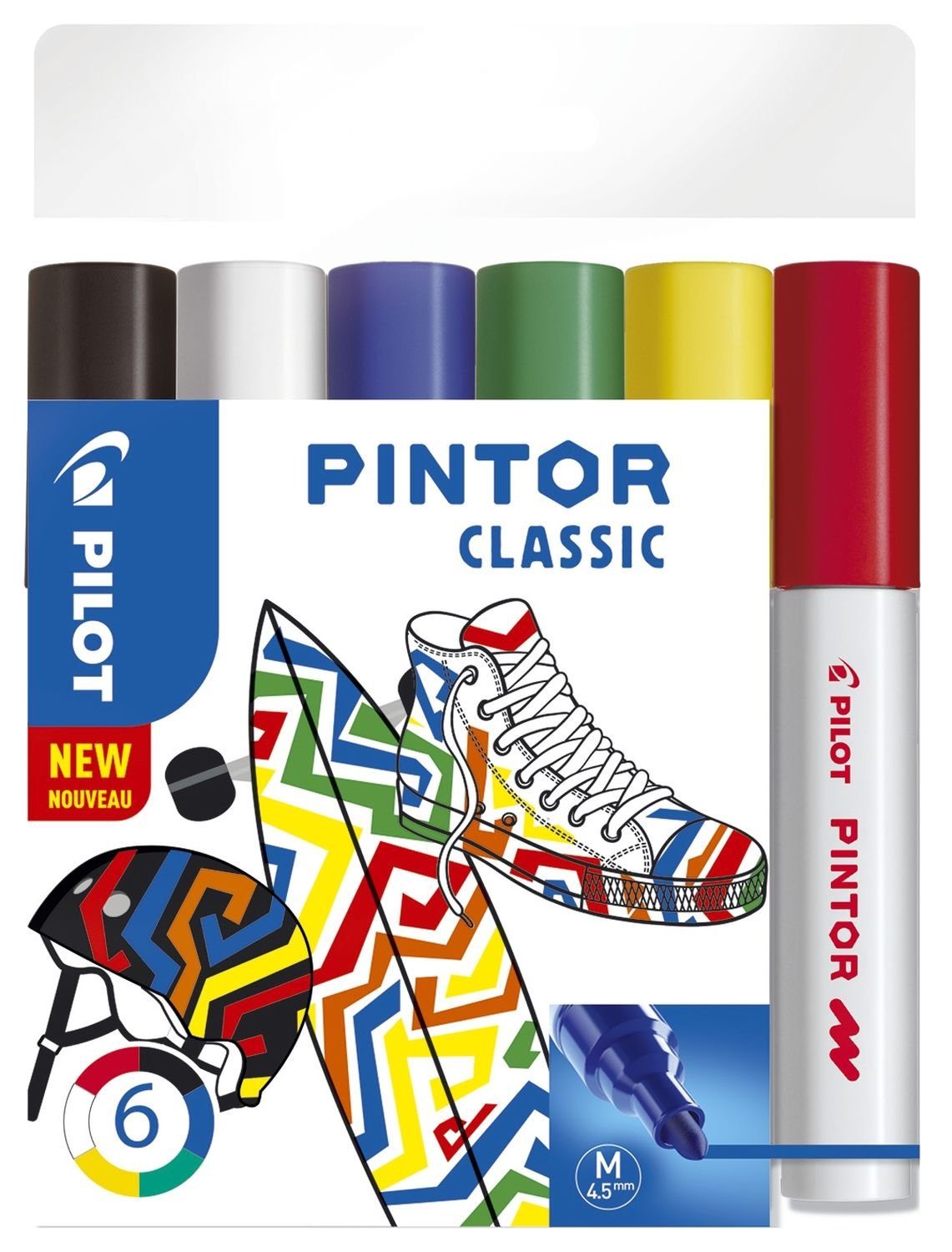 PILOT Marker Kreativmarker Pintor 6ST M Classic