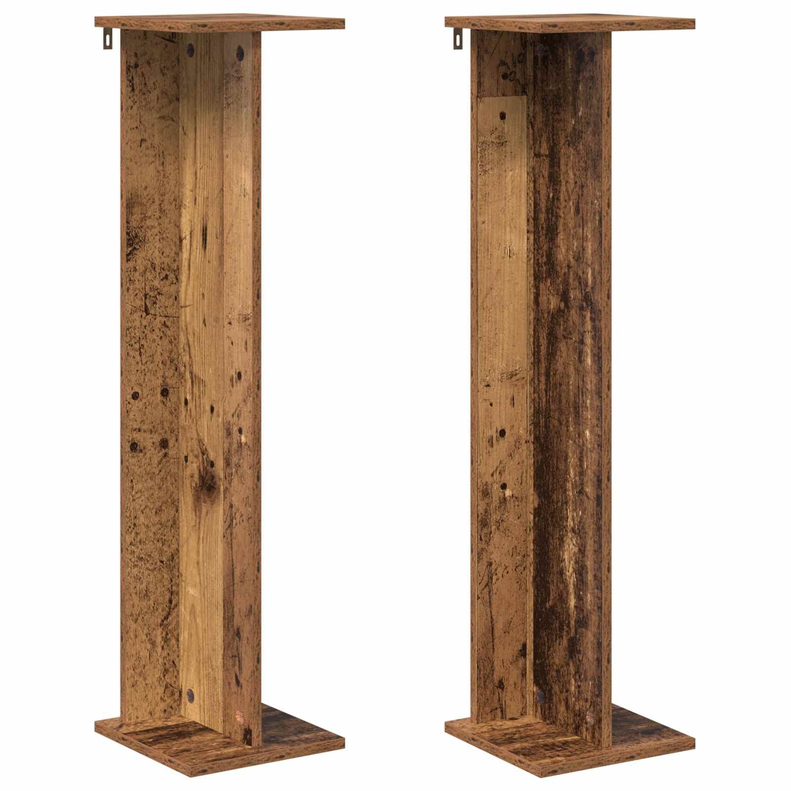 vidaXL Blumenständer Pflanzenständer 2 pcs Altholz 25 x 25,5 x 100,5 cm (2 St)