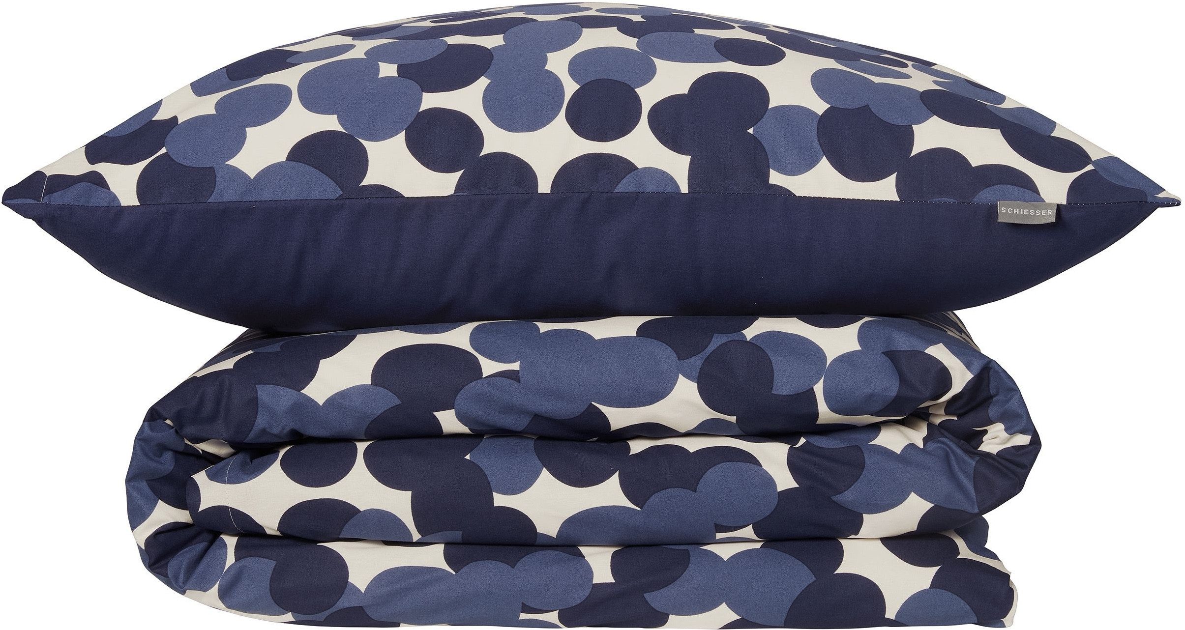 Schiesser Wendebettwäsche Allez aus weicher Baumwolle mit aufheiternden Punkten, Renforcé, 2 teilig, OEKO-TEX® MADE IN GREEN