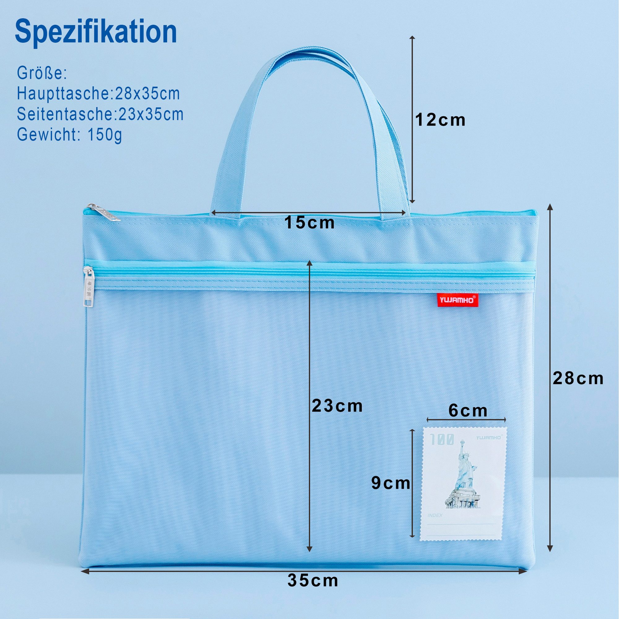 OSALO Dokumententasche A4 Zip Beutel Tragetasche günstig online kaufen