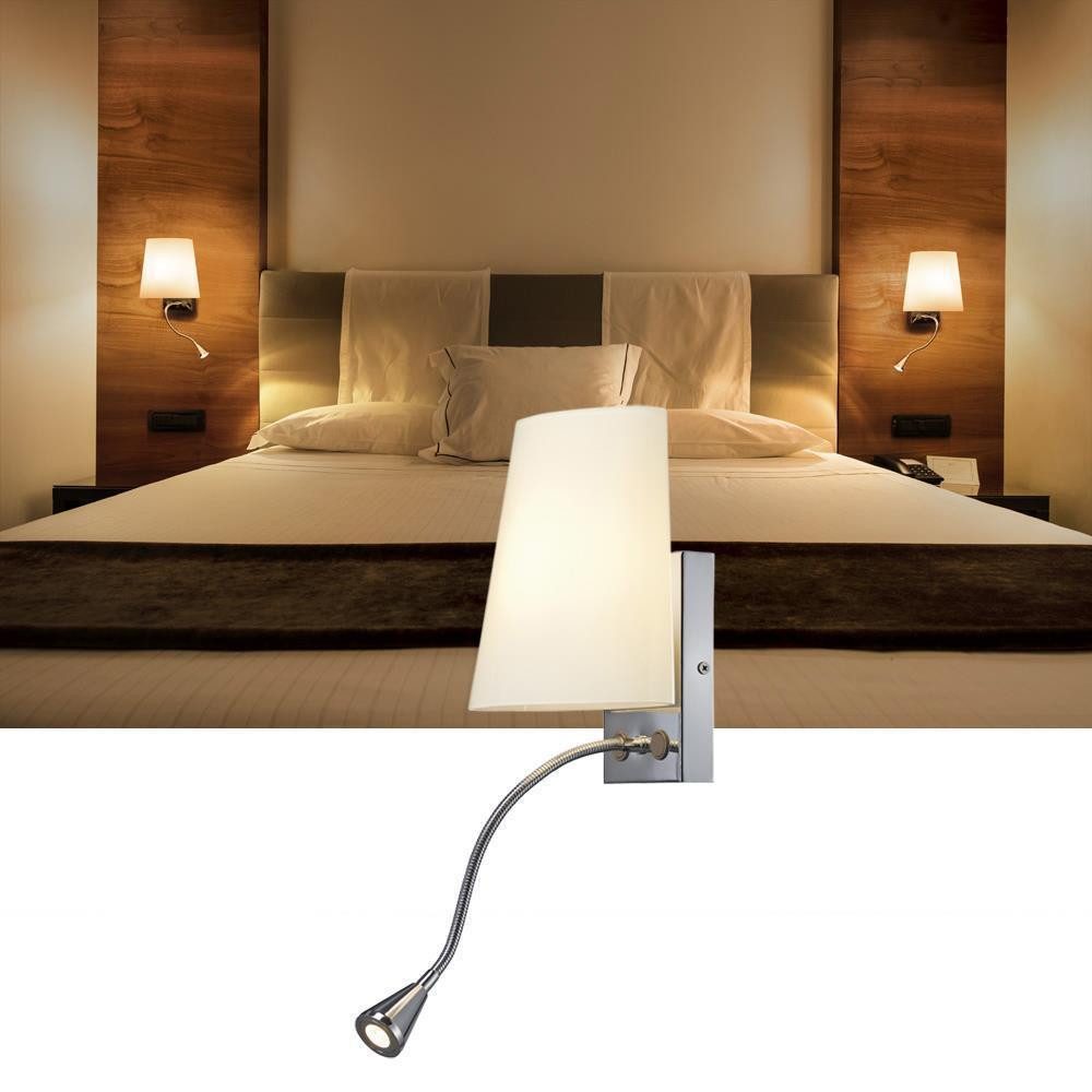 SLV Wandleuchte LED Wandleuchte Coupa Flex, weiß, silber, G9, mit Lesearm