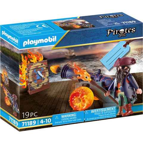 Playmobil® Konstruktions-Spielset Pirat mit Kanone (71189), Pirates, (19 St), Made in Europe