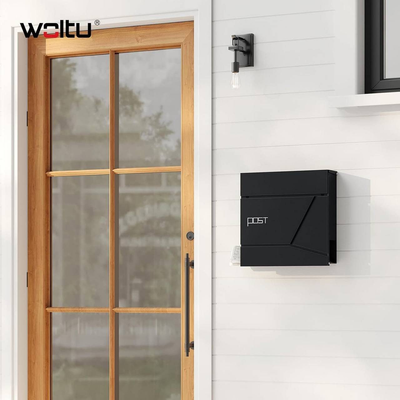 Woltu Wandbriefkasten (1-St), mit Zeitungsfach, mit Schloss 2 Schlüsseln, 3 günstig online kaufen