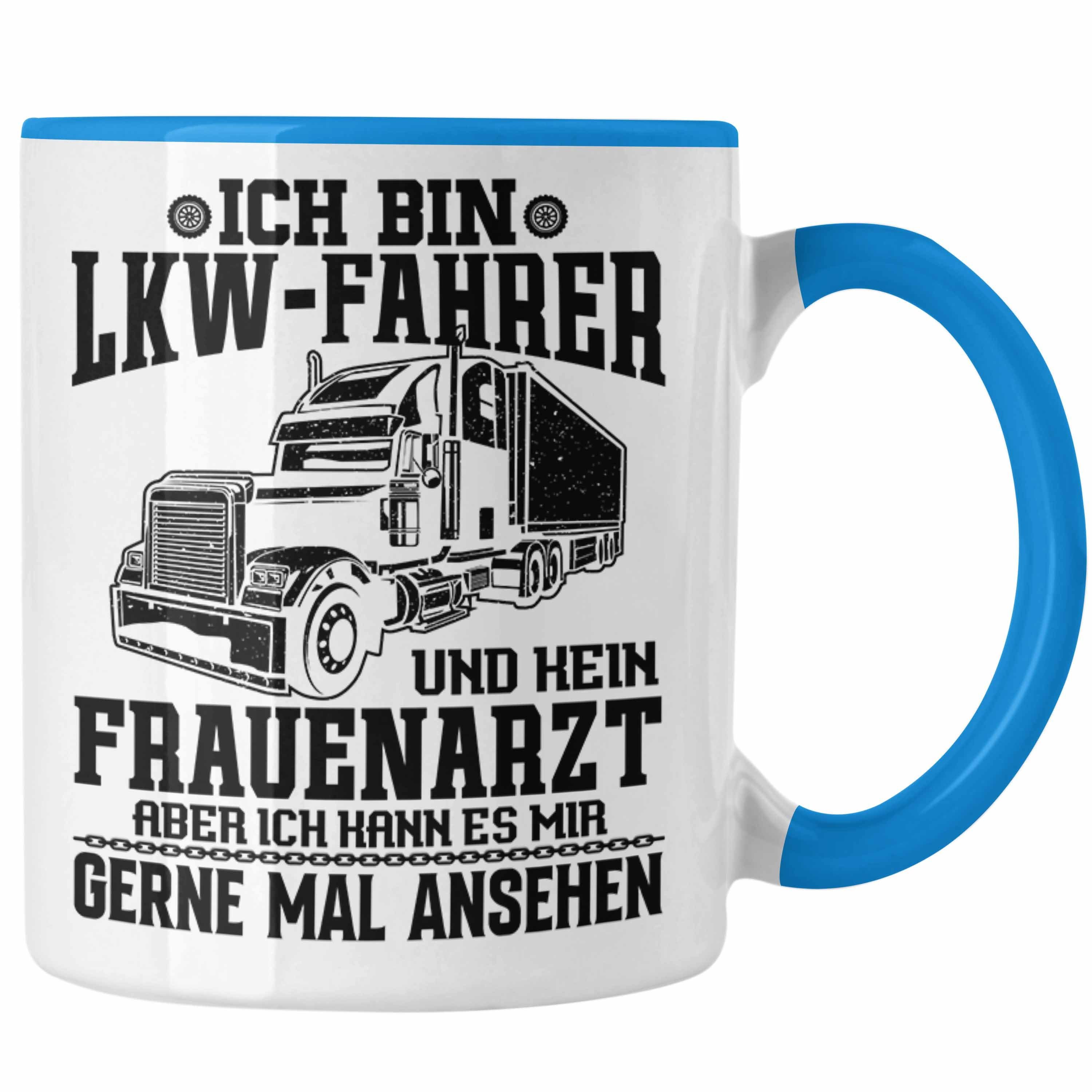 Trendation Tasse Trendation - LKW Fahrer Tasse Geschenk Lustiger Spruch Geschenkidee für Männer LKW Fahren Blau