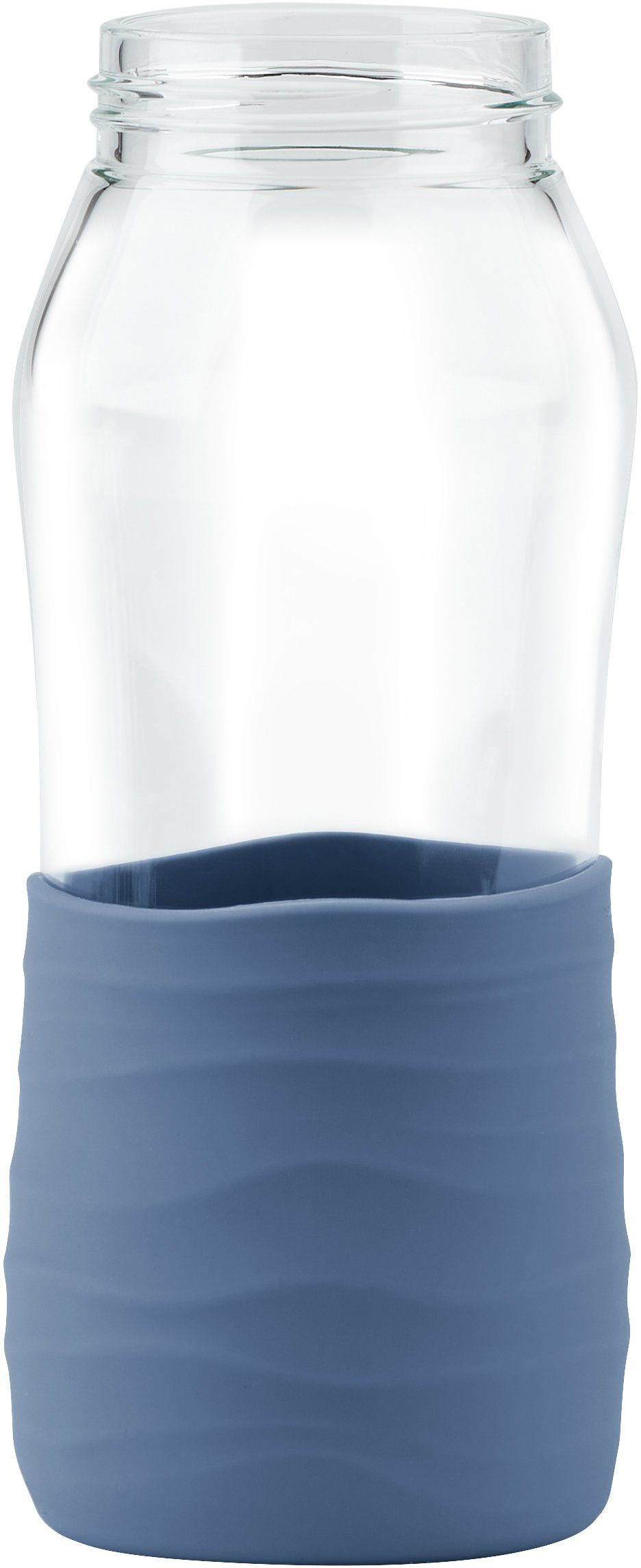 Drink2Go, ml Schraubverschluss, dicht/hygienisch/rein, Emsa Trinkflasche Blau Aqua 500 Silikonmanschette,