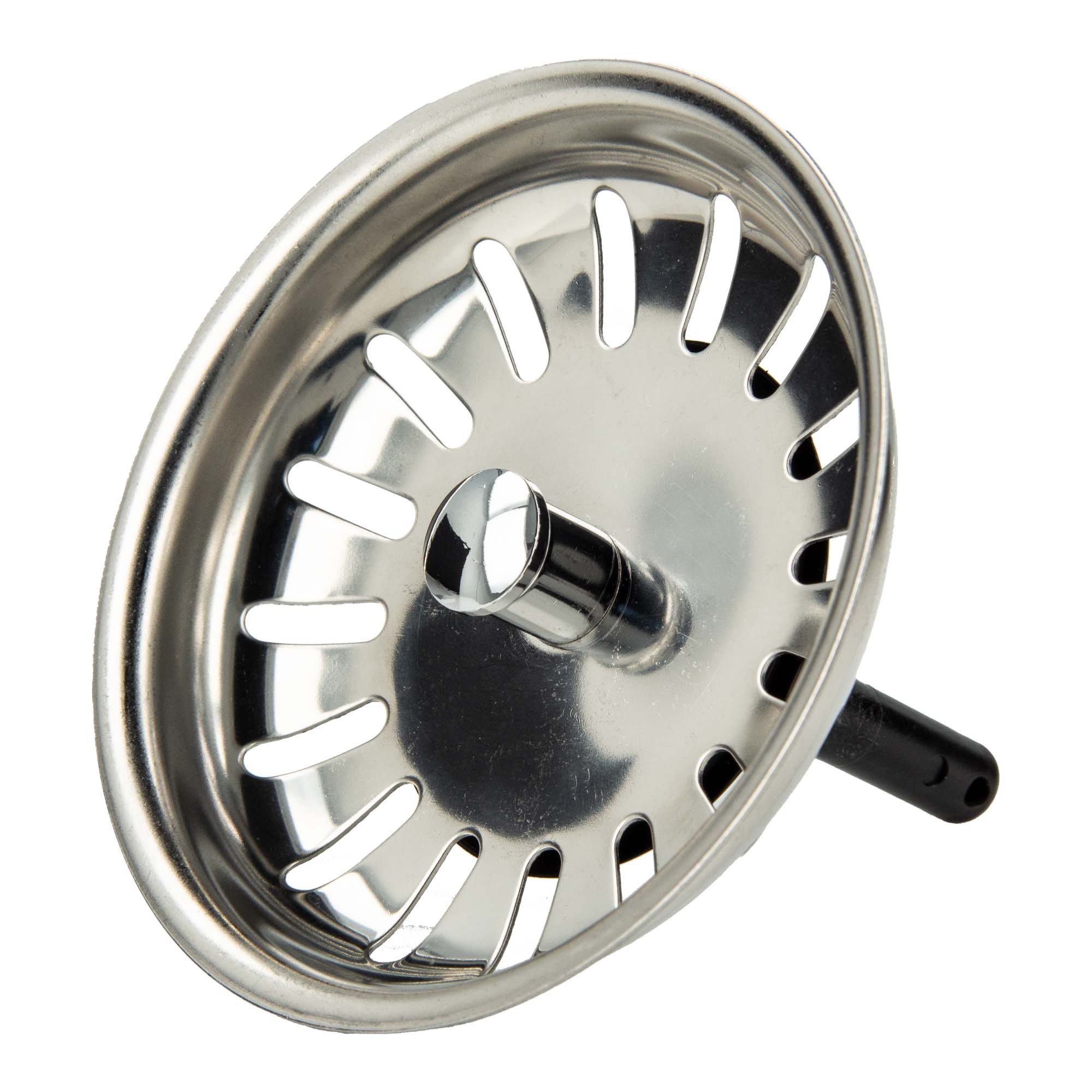 tecuro Siphon Siebkörbchen Siebkorb Ø 81 mm mit Kunststoff-Führungsstange 8 mm