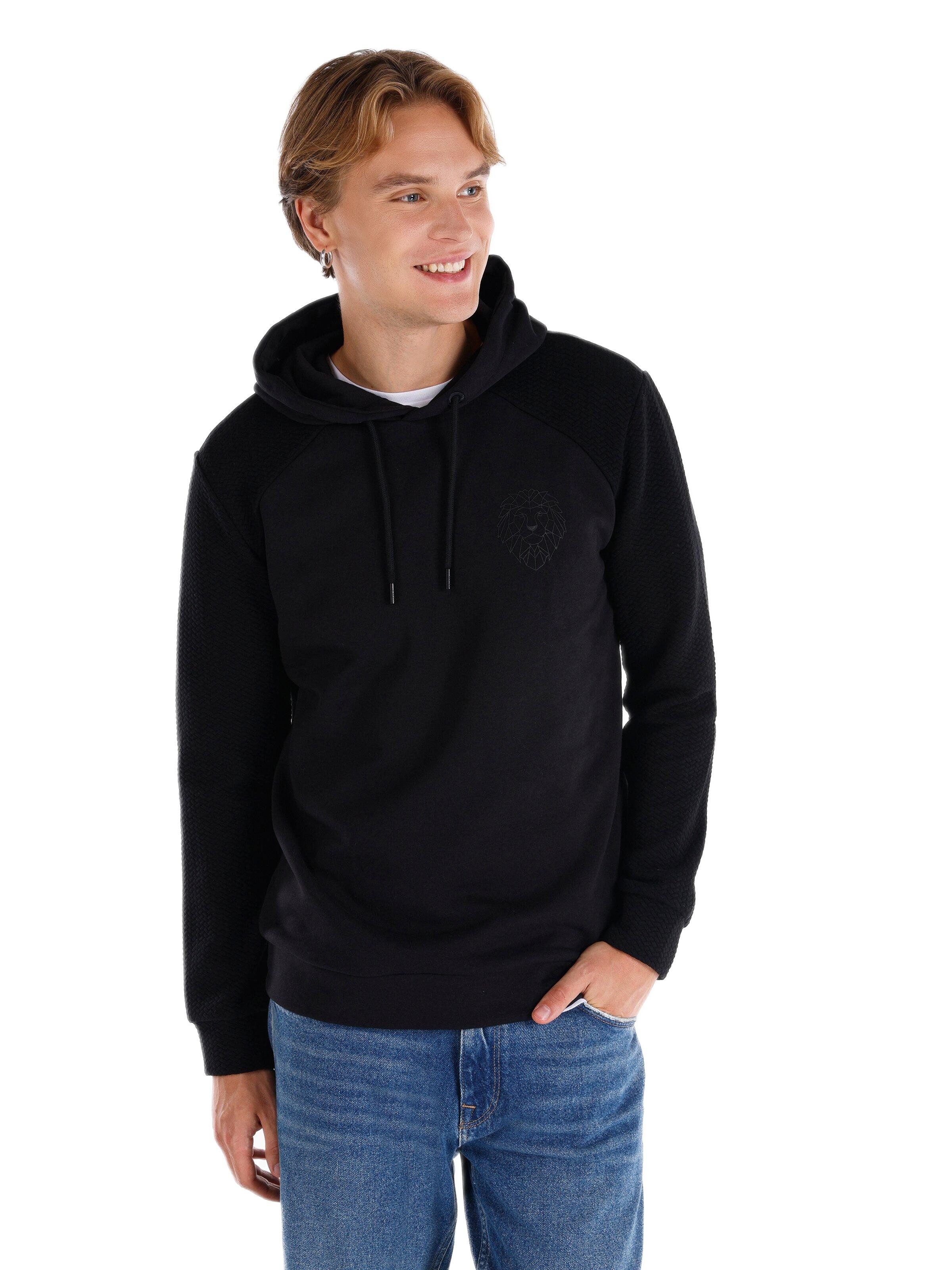 Colins T-Shirt & Kleid Colins Regular Fit Herren Langarm-T-Shirt mit Kapuze