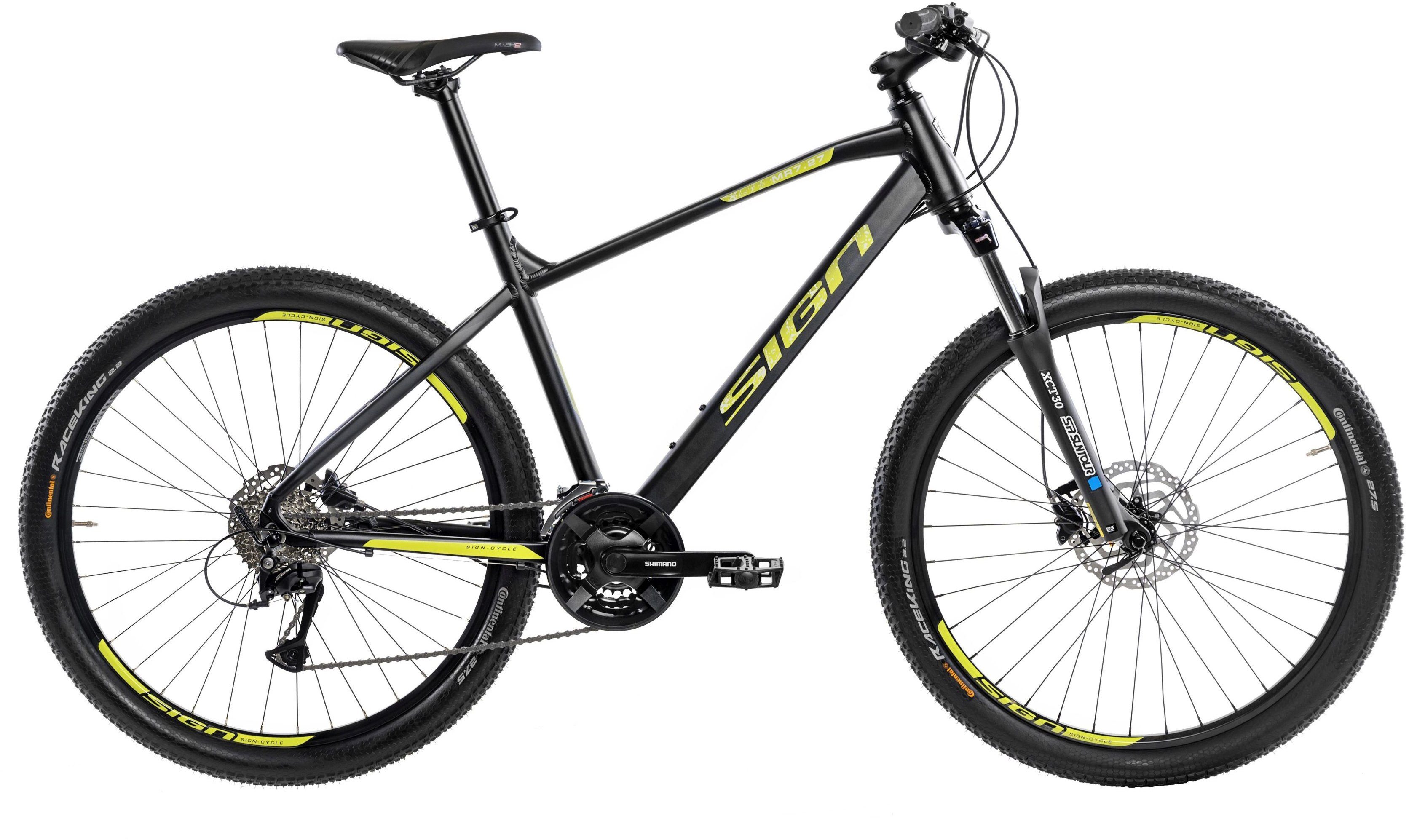 SIGN Mountainbike, 27 Gang Shimano ACERA RD-T3000 Schaltwerk, für Damen und Herren