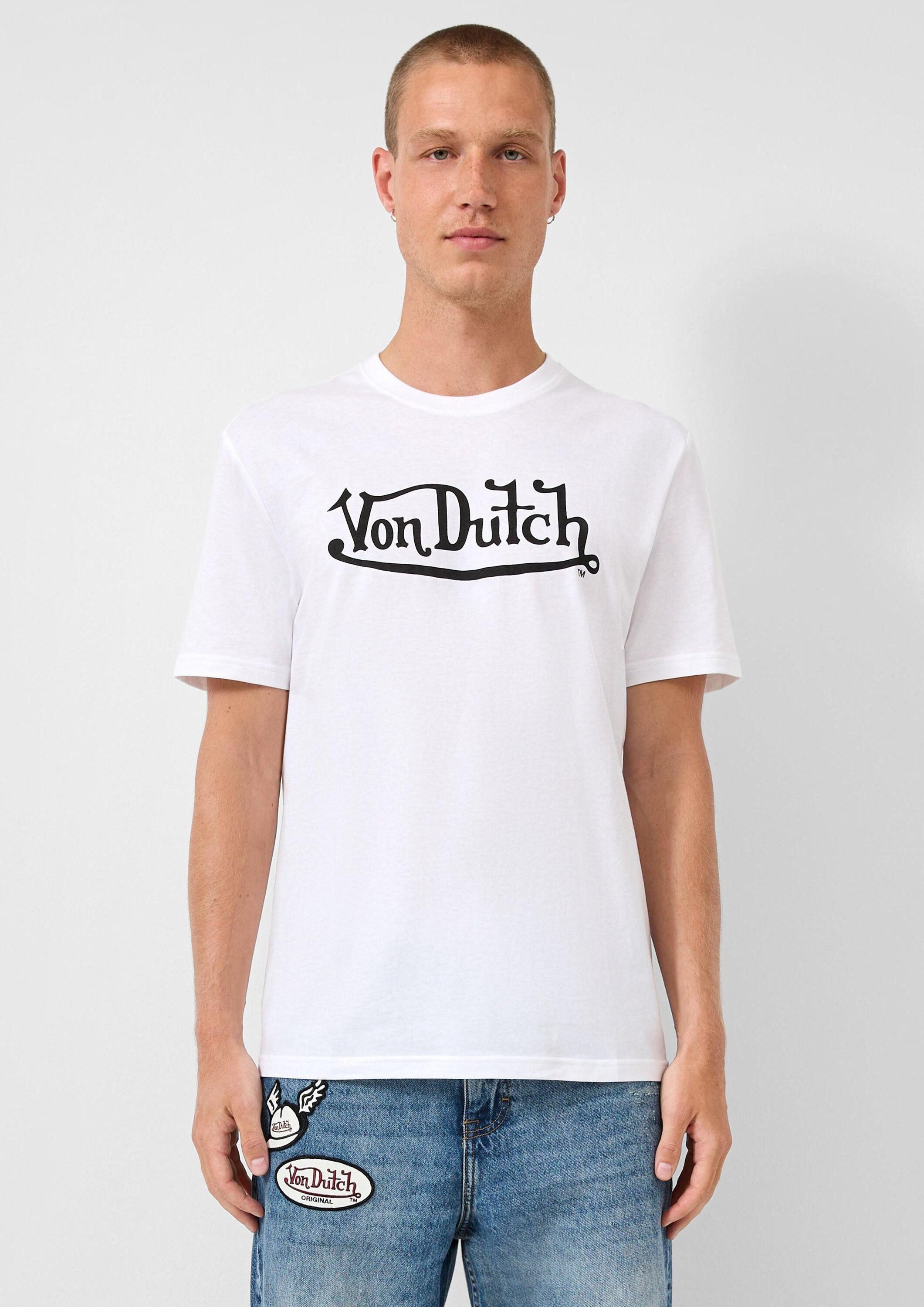 QS Kurzarmshirt T-Shirt Rundhals T-Shirt mit Frontdruck, QS x Von Dutch