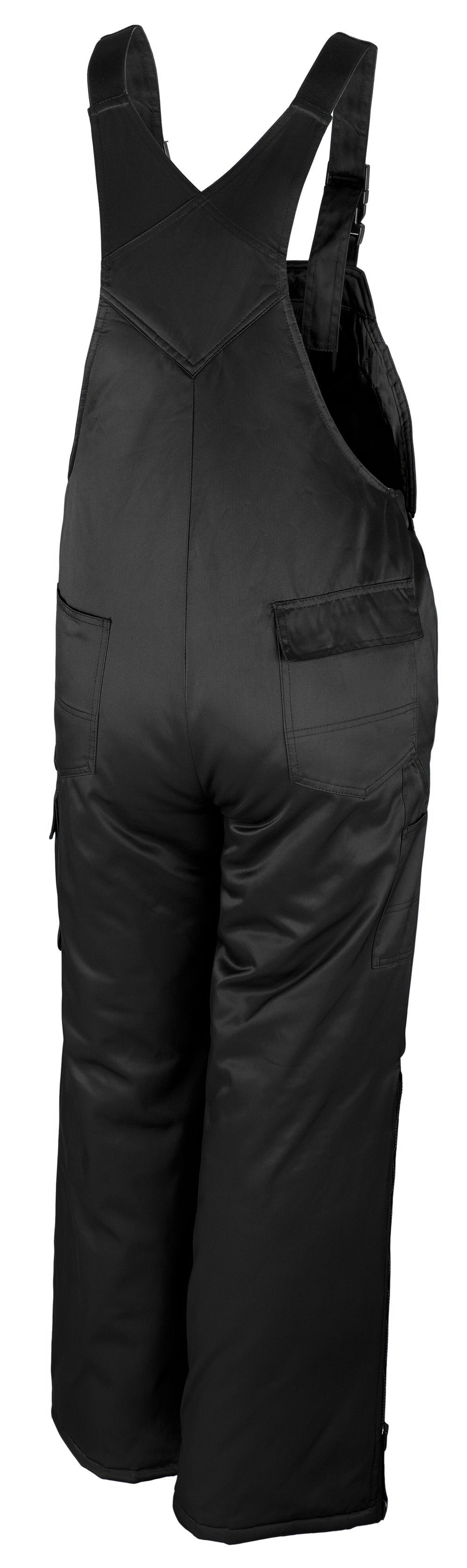 Qualitex Workwear Arbeitslatzhose warme Winterlatzhose aus Mischgewebe - gefütterter Blaumann (1-tlg) Latzhose mit 7 Taschen - Strapazierfähig - Winterfest - Waschbar