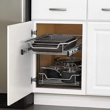 AUFUN Schublade Küchenschublade (2 St), Belastbar Korbauszug Haushalt Küchenregal