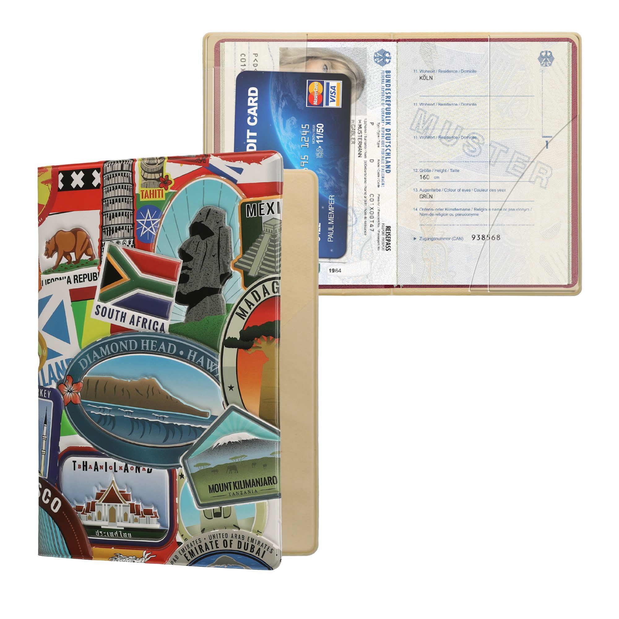 kwmobile Etui Reisepass Kunststoff Schutzhülle Ausweis günstig online kaufen
