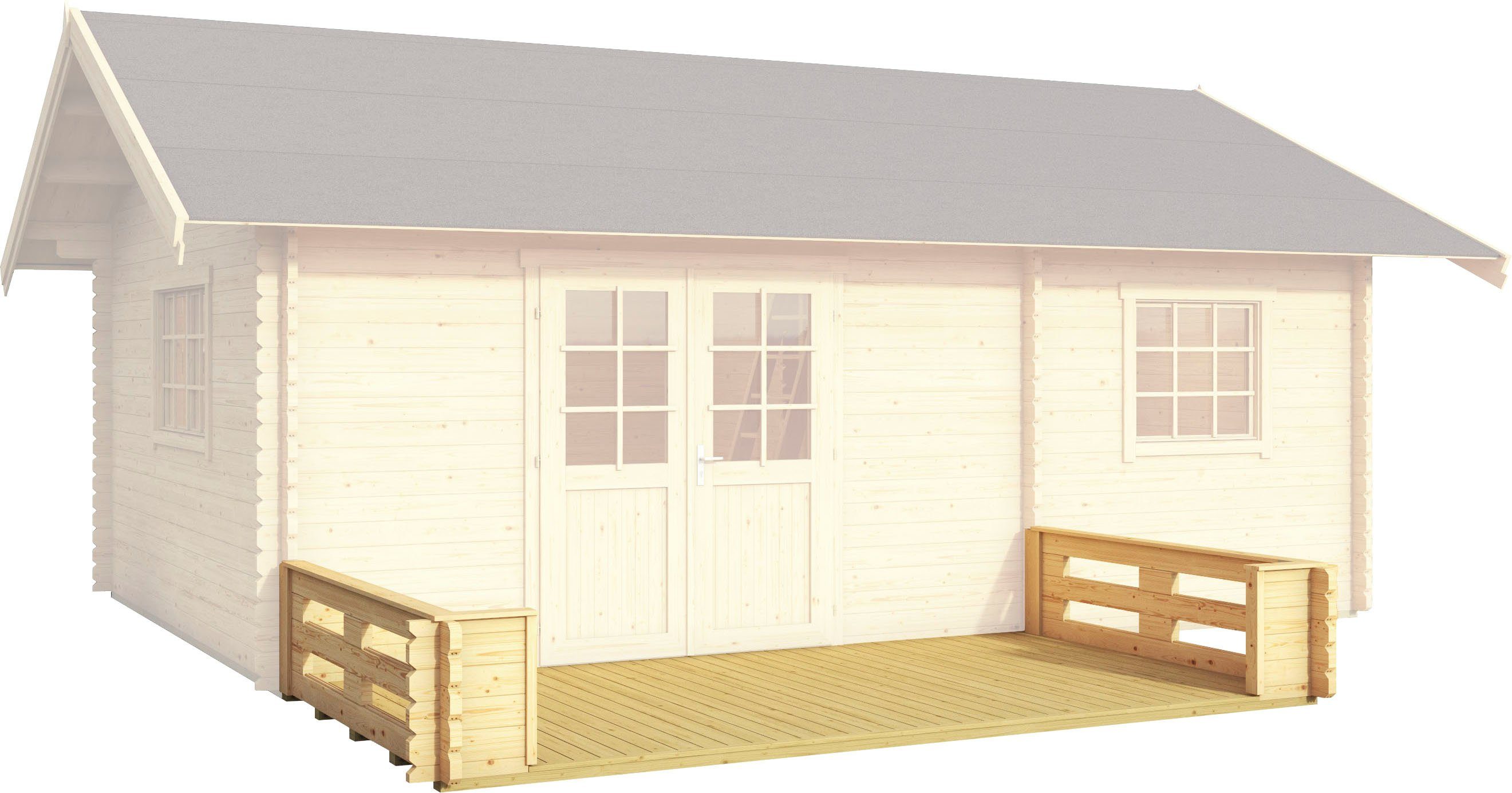 LASITA MAJA Terrasse CAROLINE, BxT:365x200 cm, (Set), inkl. Fußbodenbretter zum Verlegen