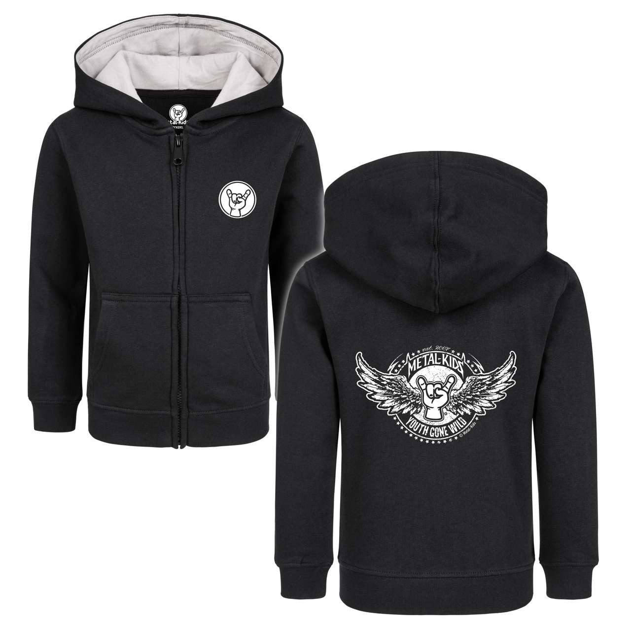 Kapuzensweatjacke mit Youth gone wild Aufdruck für Kinder von 2–14 Jahren