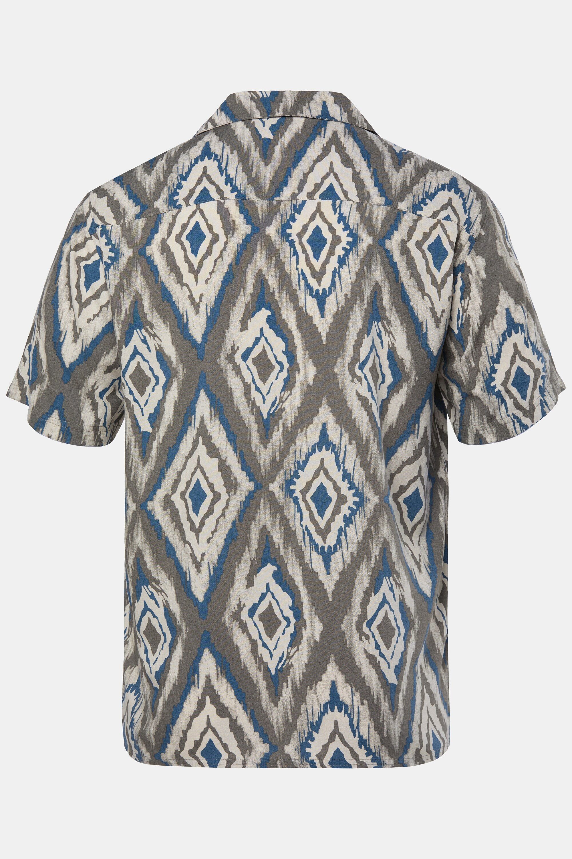 Men Plus Kurzarmhemd Hemd Halbarm Minimalmuster Cubakragen Cuba Fit