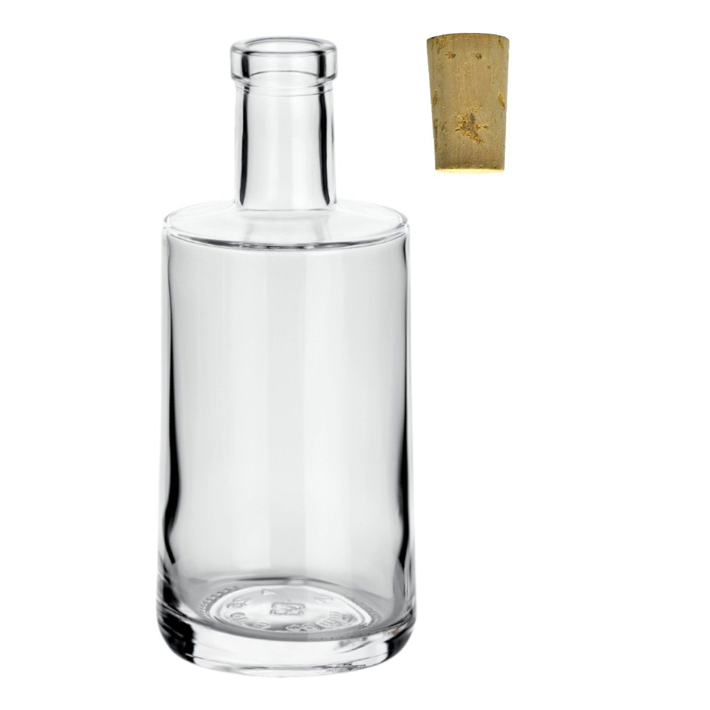 Flaschen 250 Trinkflasche l, 12 mit ml 0,25 Flasche Spitzkorken gouveo Glasflasche Prim Schöne Korken - mit