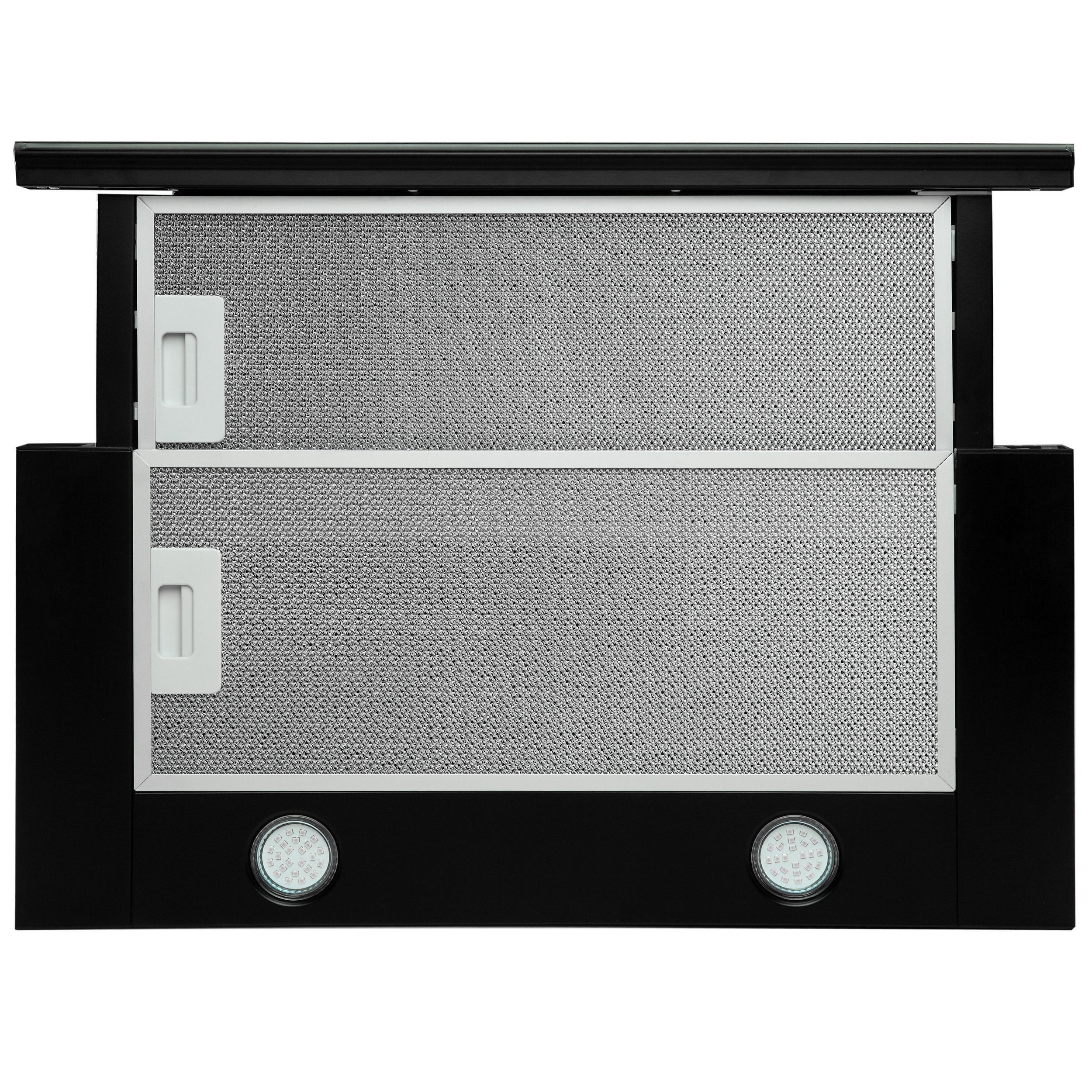 GURARI Flachschirmhaube GCH 117 Bl Prime Line+Schlauch GCH 117 Bl Prime Line+Schlauch, Dunstabzugshaube 60 cm, Schwarz Glas,1000m³/h,Fernbedienung