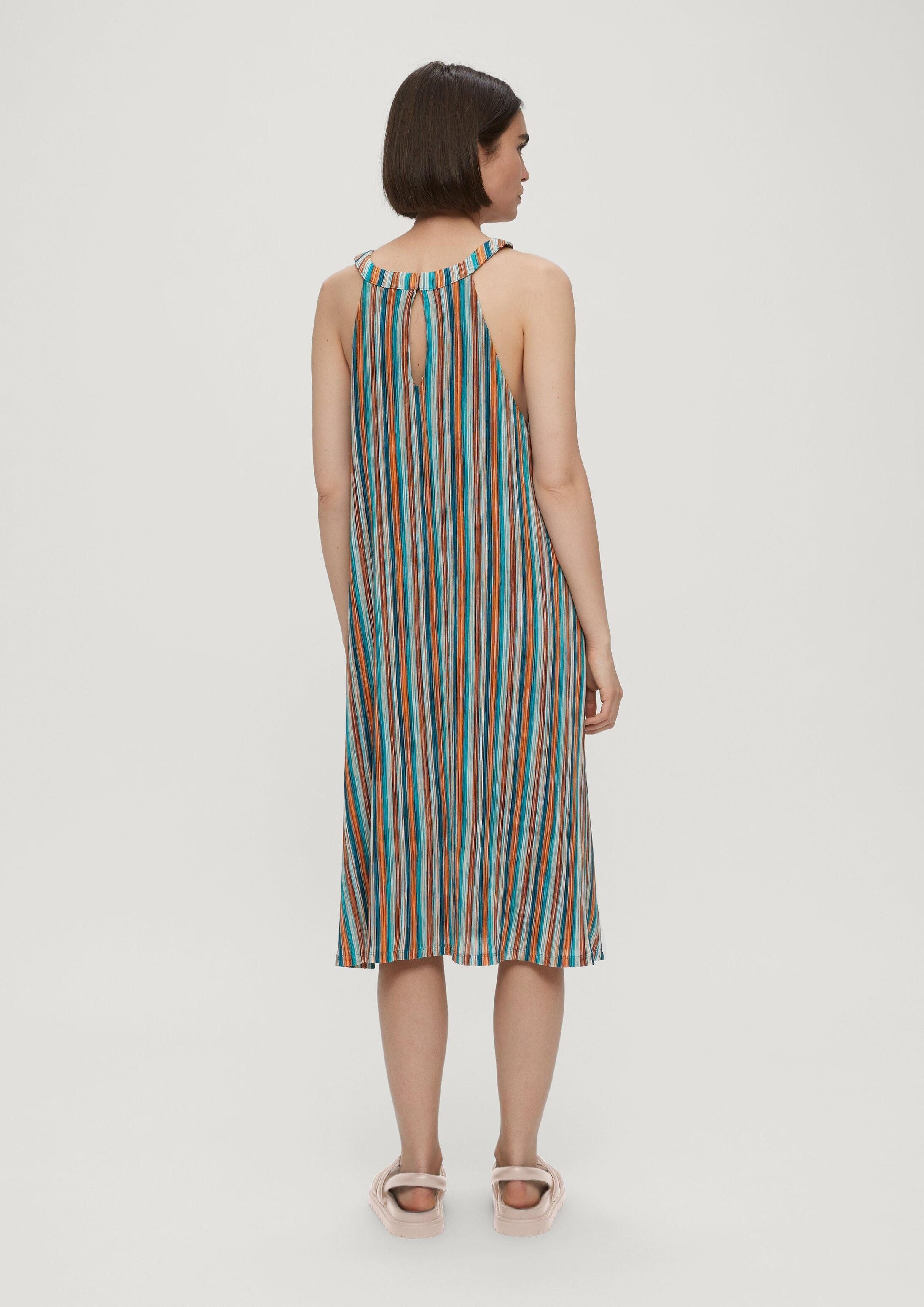 s.Oliver Midikleid Kleid Midikleid mit strukturierten Streifen