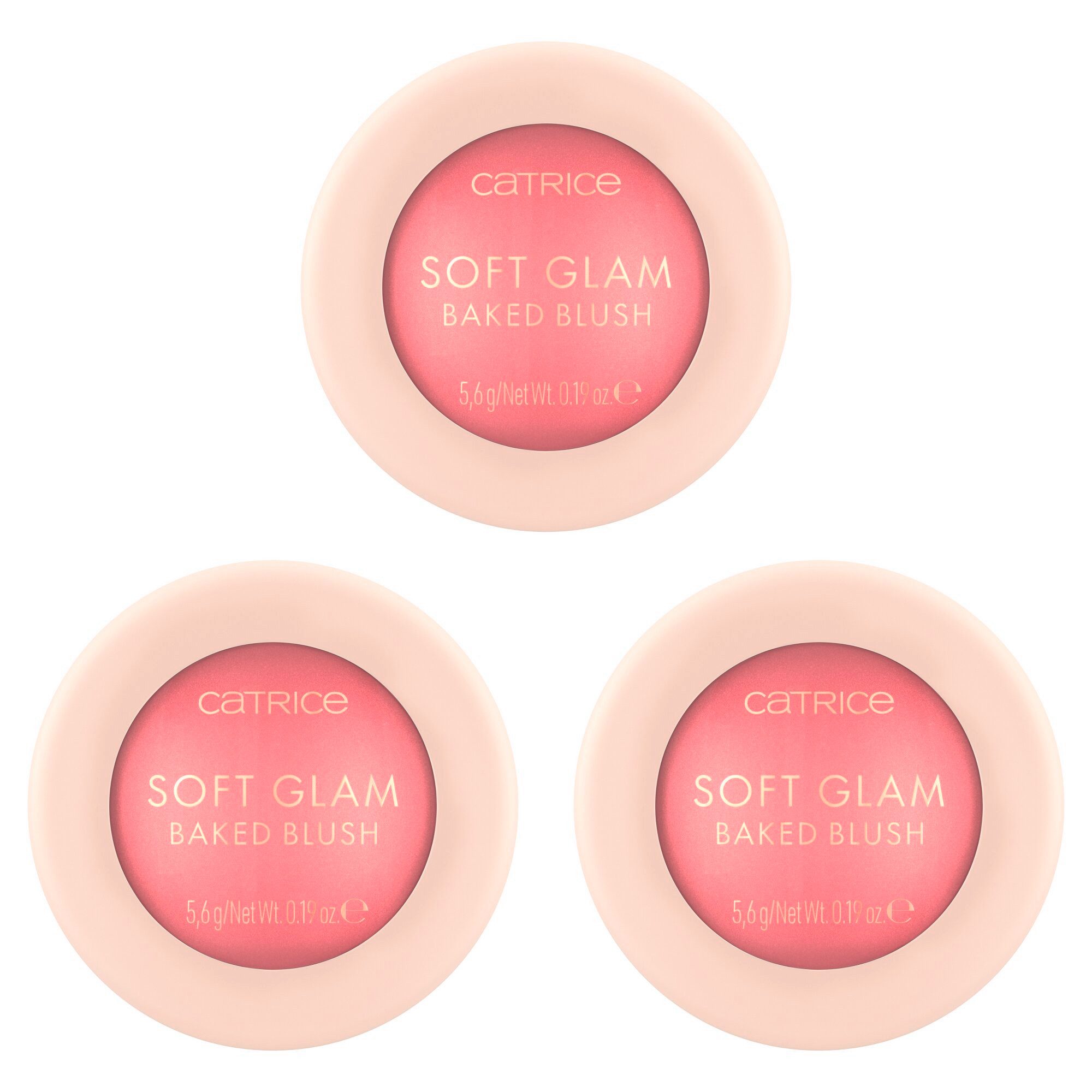 Catrice Румяна Soft Glam Baked Blush, 3-tlg., Eleganter Beerenton mit sanftem Schimmer für einen strahlenden Look