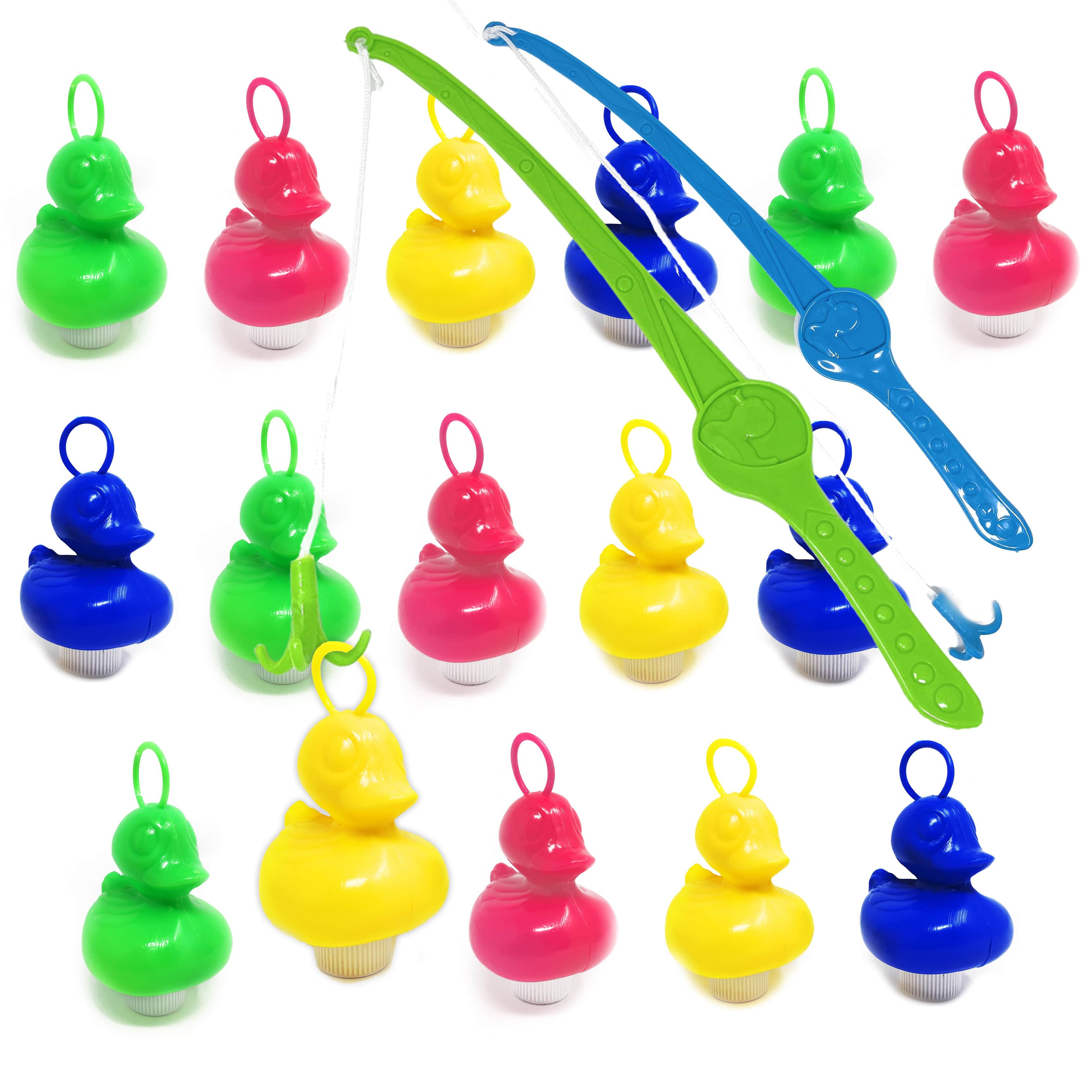 Spielzeug-Gartenset Entenangeln 16x Bunte Enten inkl. 2 Angeln