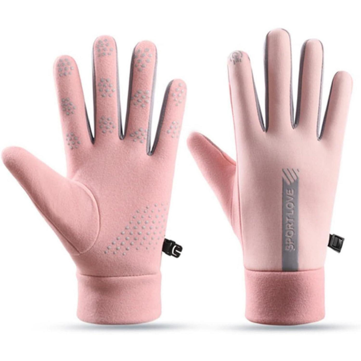 LuxusKollektion Fahrradhandschuhe Fahrradhandschuhe Damen Winter Pink (1-St)