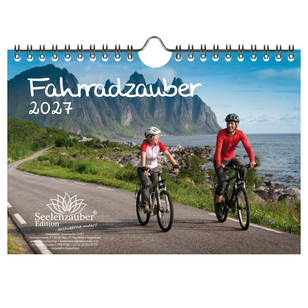 Seelenzauber Wandkalender Fahrradzauber DIN A5 Kalender für 2027 Fahrrad - Seelenzauber