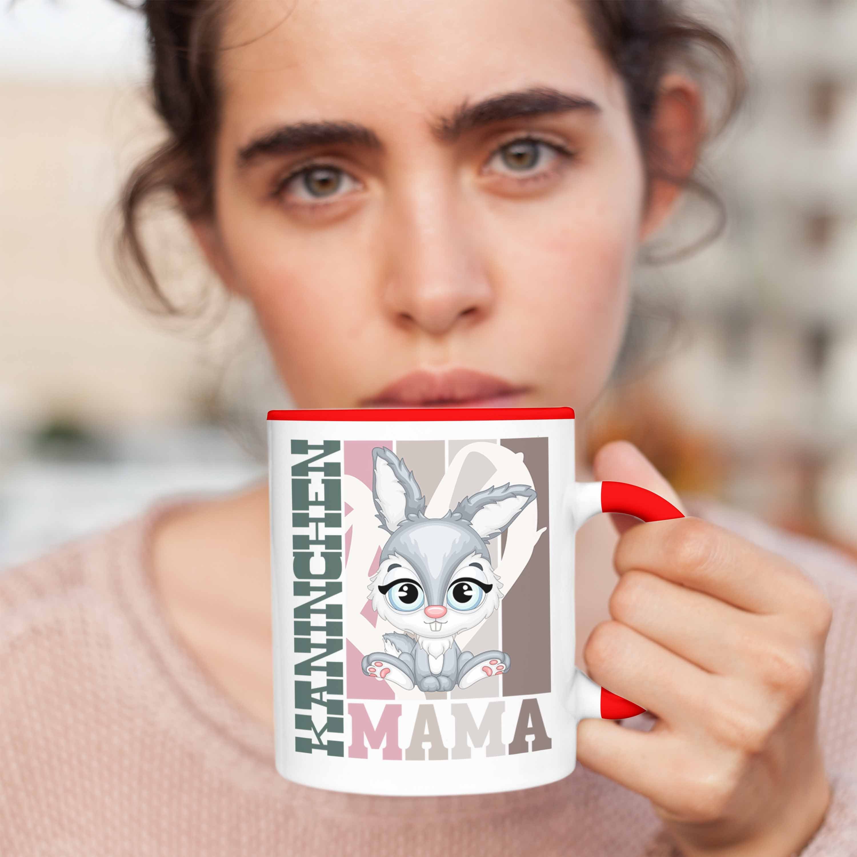 Trendation Kaninchen Hasen Tasse Rot Trendation für Spruch Tasse Mama Besitzerin - Geschenk