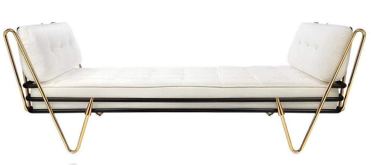 Xlmoebel Recamiere Lederliege für Entspannung und Lounge - Chaise Longue Sofasessel, 1 Teile, Hergestellt in Europa
