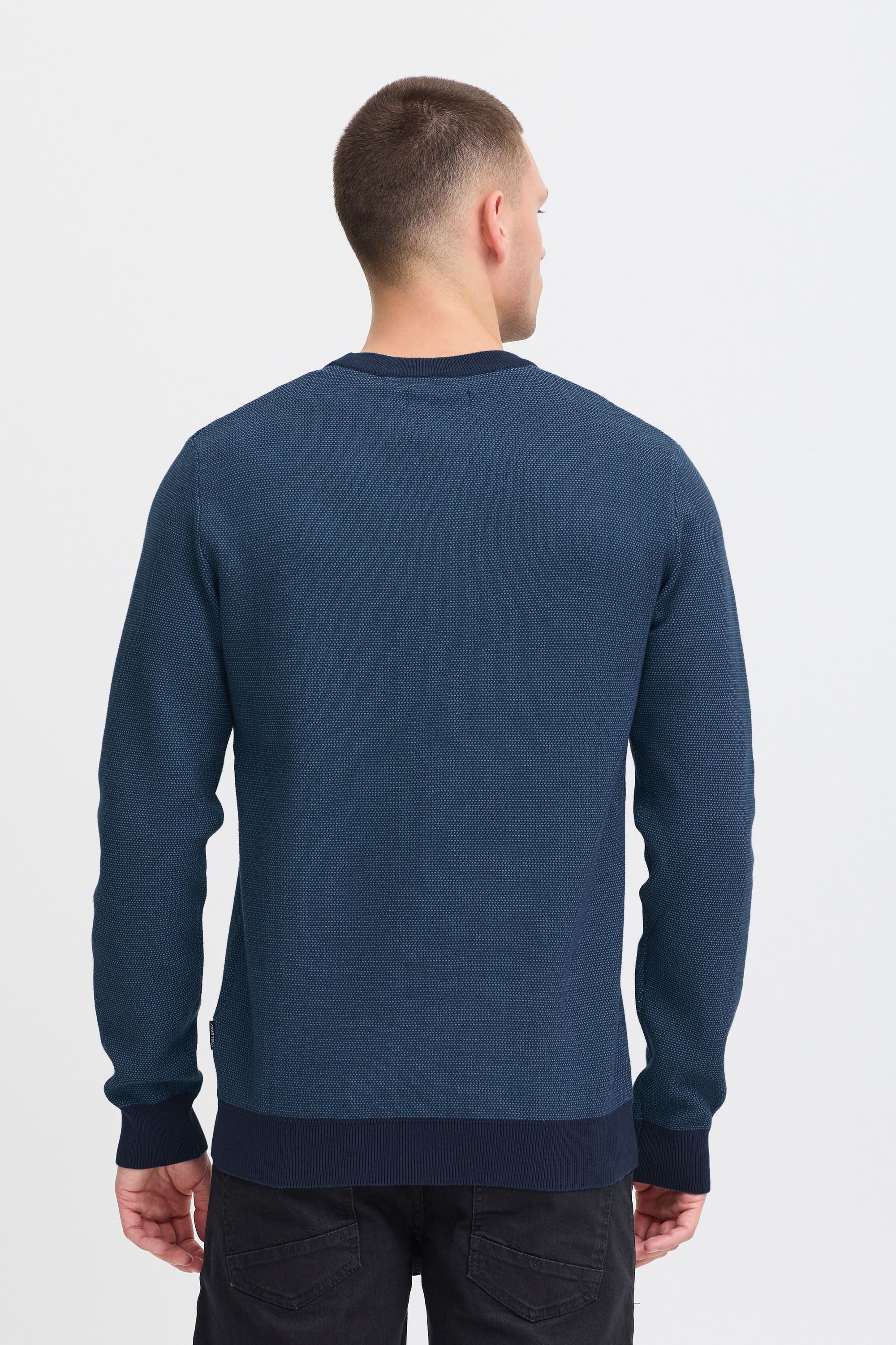 Blend Strickpullover BHPullover Klassischer Grobstrickpullover mit Rundhalsausschnitt